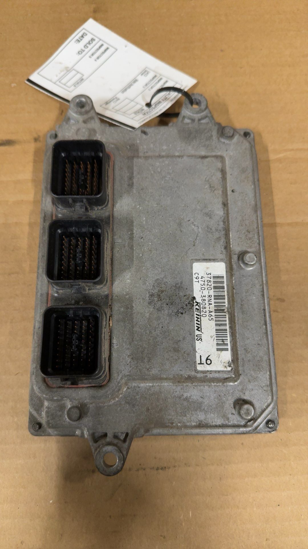 2006 2007 2008 Honda Civic Engine Control Module ECU ECM PCM Electronic gasoline behind battery tray