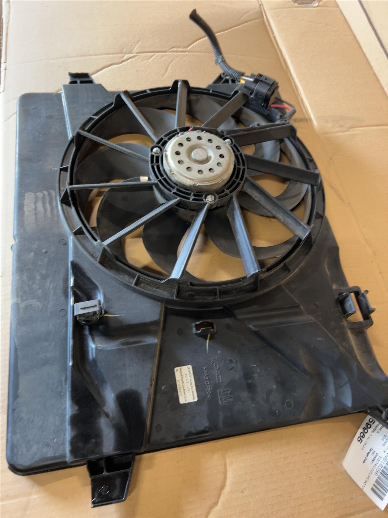 2014 thru 2021 Buick Encore RAD Cond FAN Motor 1.4L VIN B Assembly