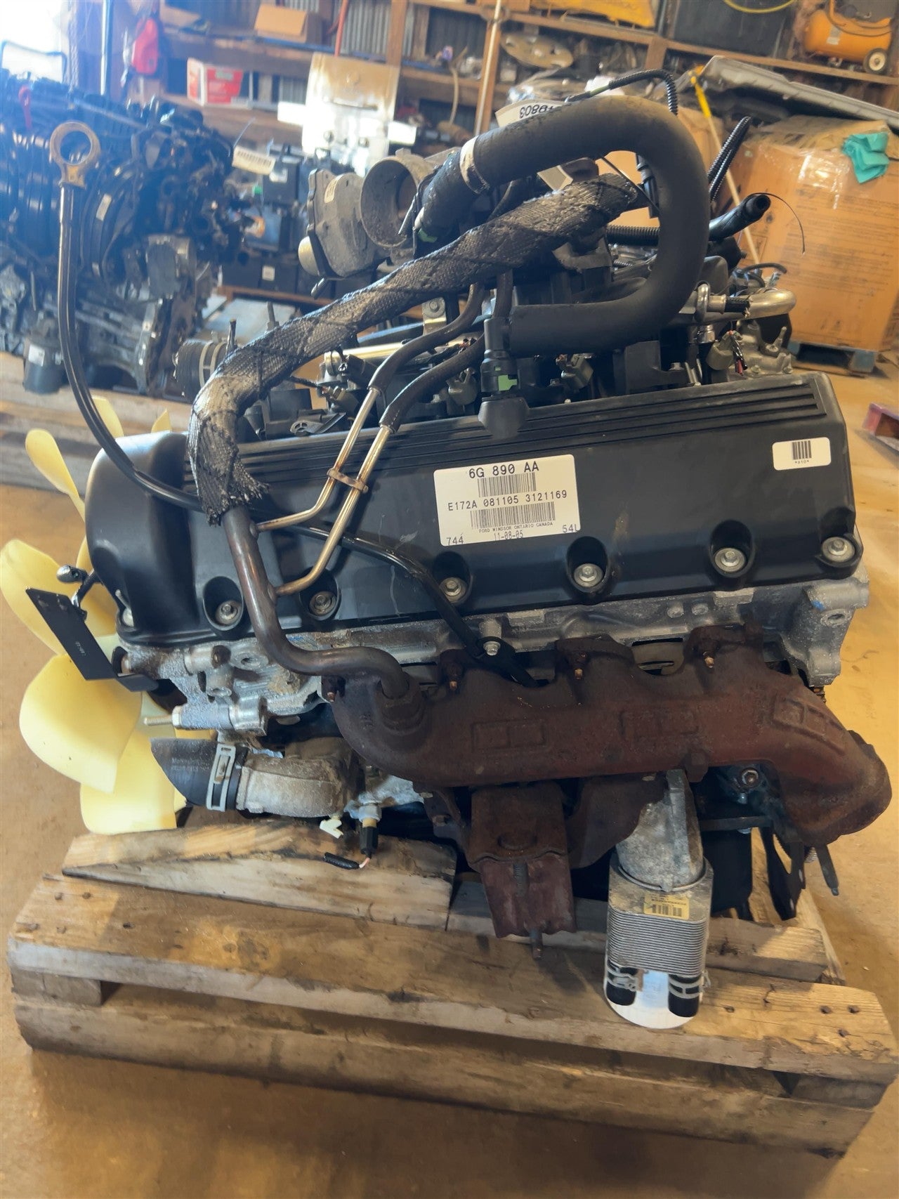 2002 thru 2008 Ford E150 Van, Ford E250 Van, Ford E350 Van, Ford E450SD Van Engine Motor Assembly 5.4L VIN L