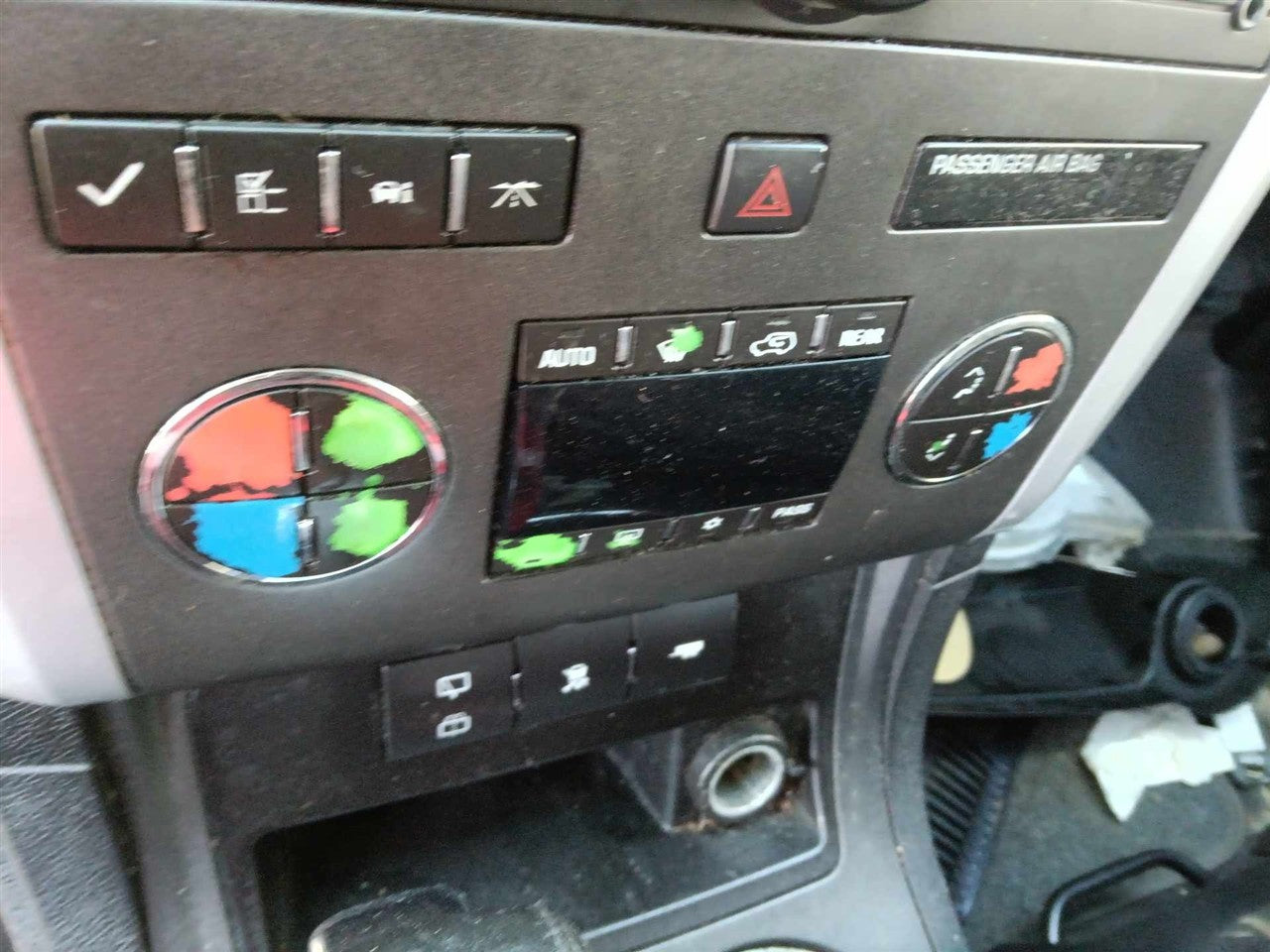 2008 thru 2012 Buick Enclave, Chevrolet Traverse AC Heater Temperature Climate Control Unit front