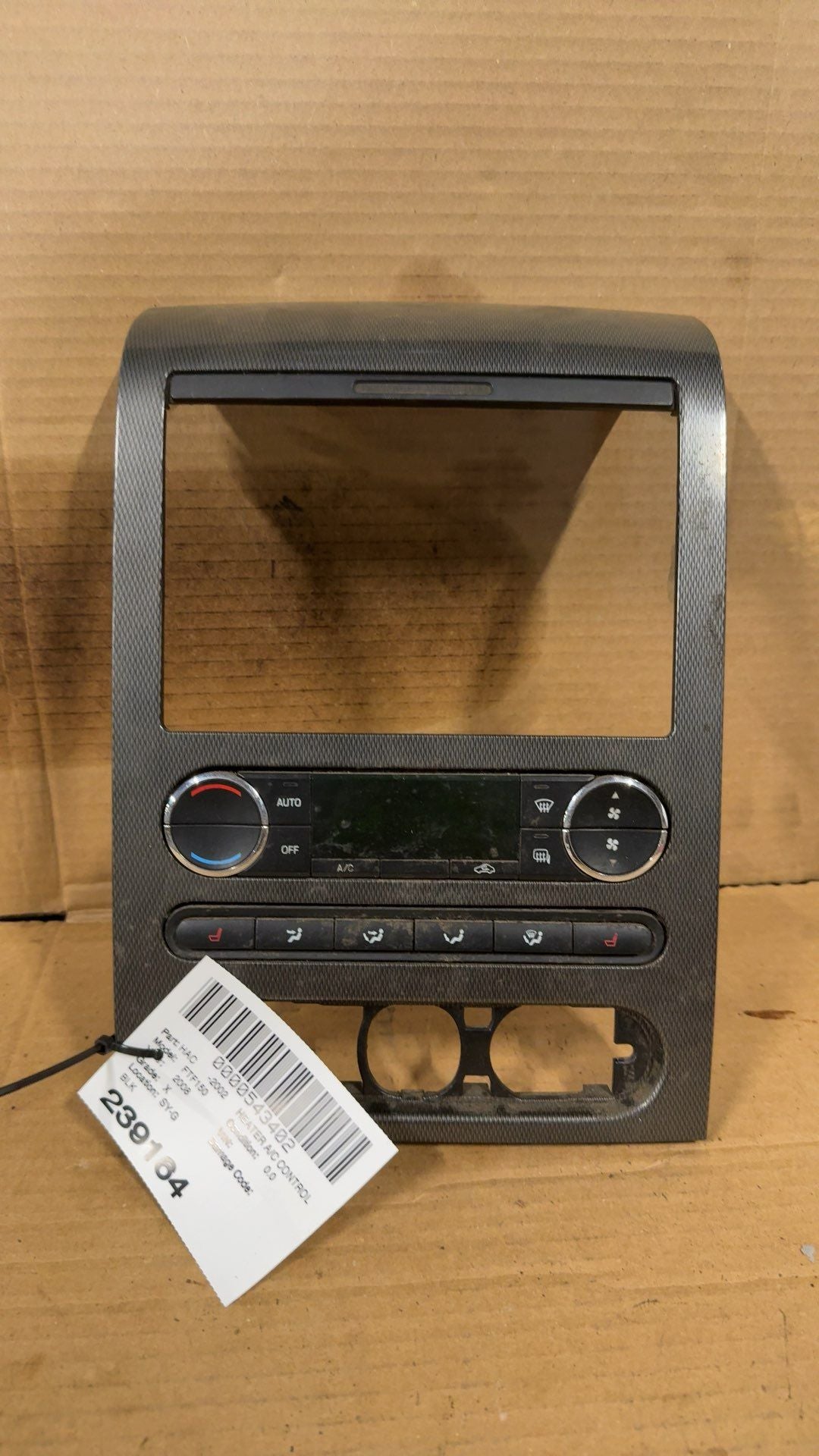 2008 Ford F150, Lincoln LT AC Heater Temperature Climate Control Unit heated back glass driver seat