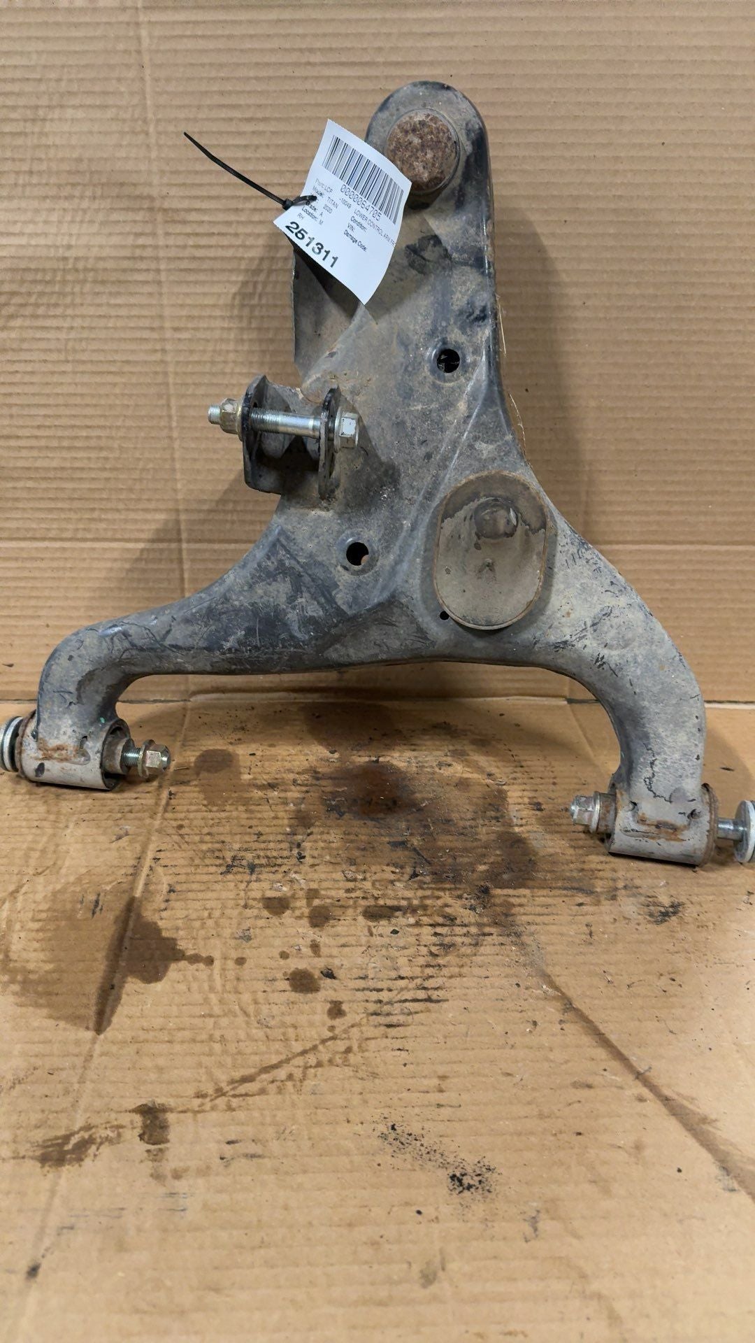 2017 thru 2024 Nissan Titan Passenger Side Right Lower Cntrl Arm FR R