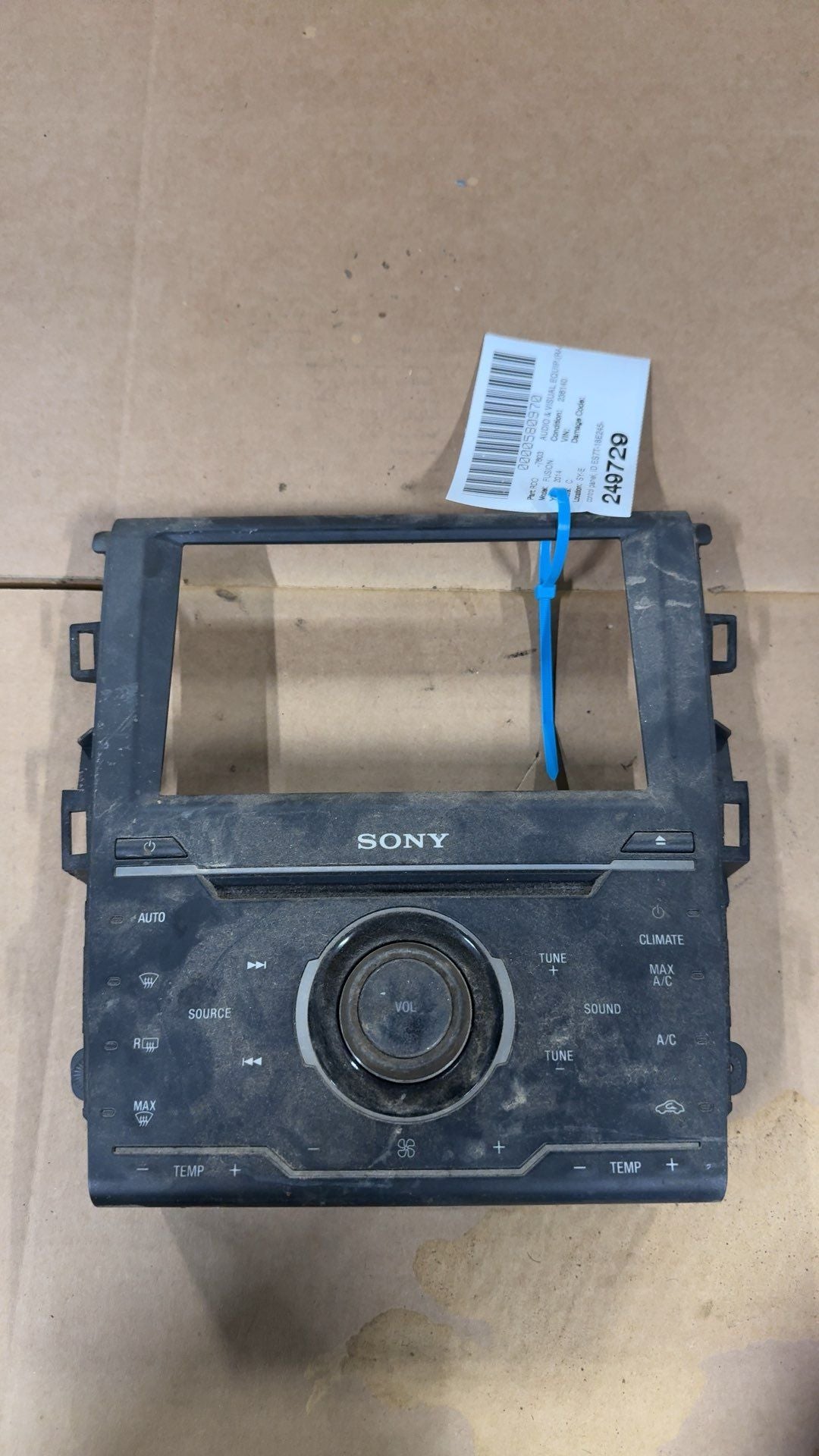 2014 2015 Ford Fusion Radio Stereo Audio Head Unit control panel ID ES7T18E245 PB