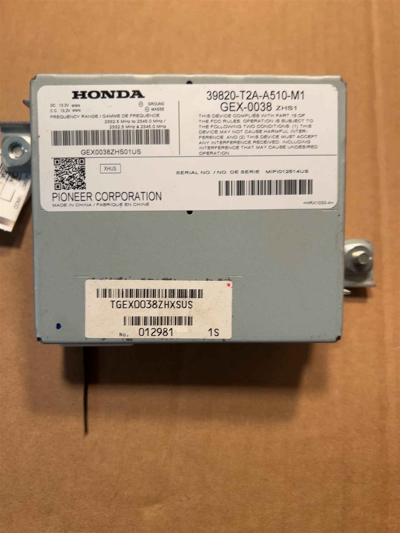 2014 thru 2020 Acura RLX, Honda Accord Radio Stereo Audio Head Unit