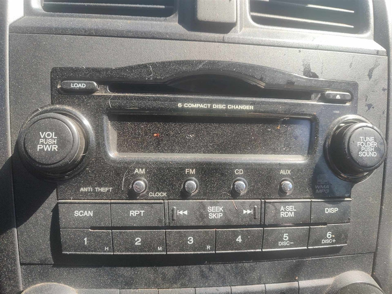 2007 2008 2009 Honda CR V Radio Stereo Audio Head Unit AM FM6CD without satellite