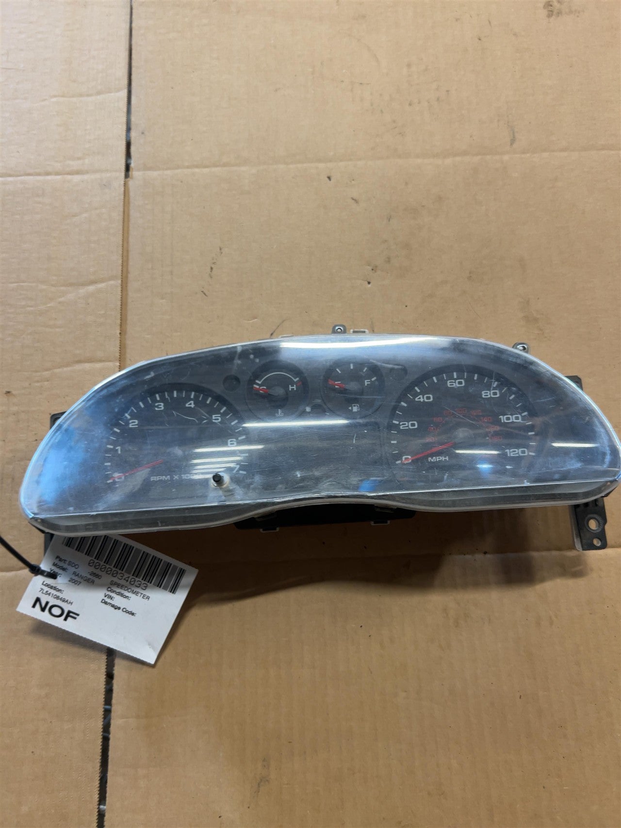 2007 Ford Ranger Speedometer Instrument Gauge Cluster MPH tachometer black faced gauges