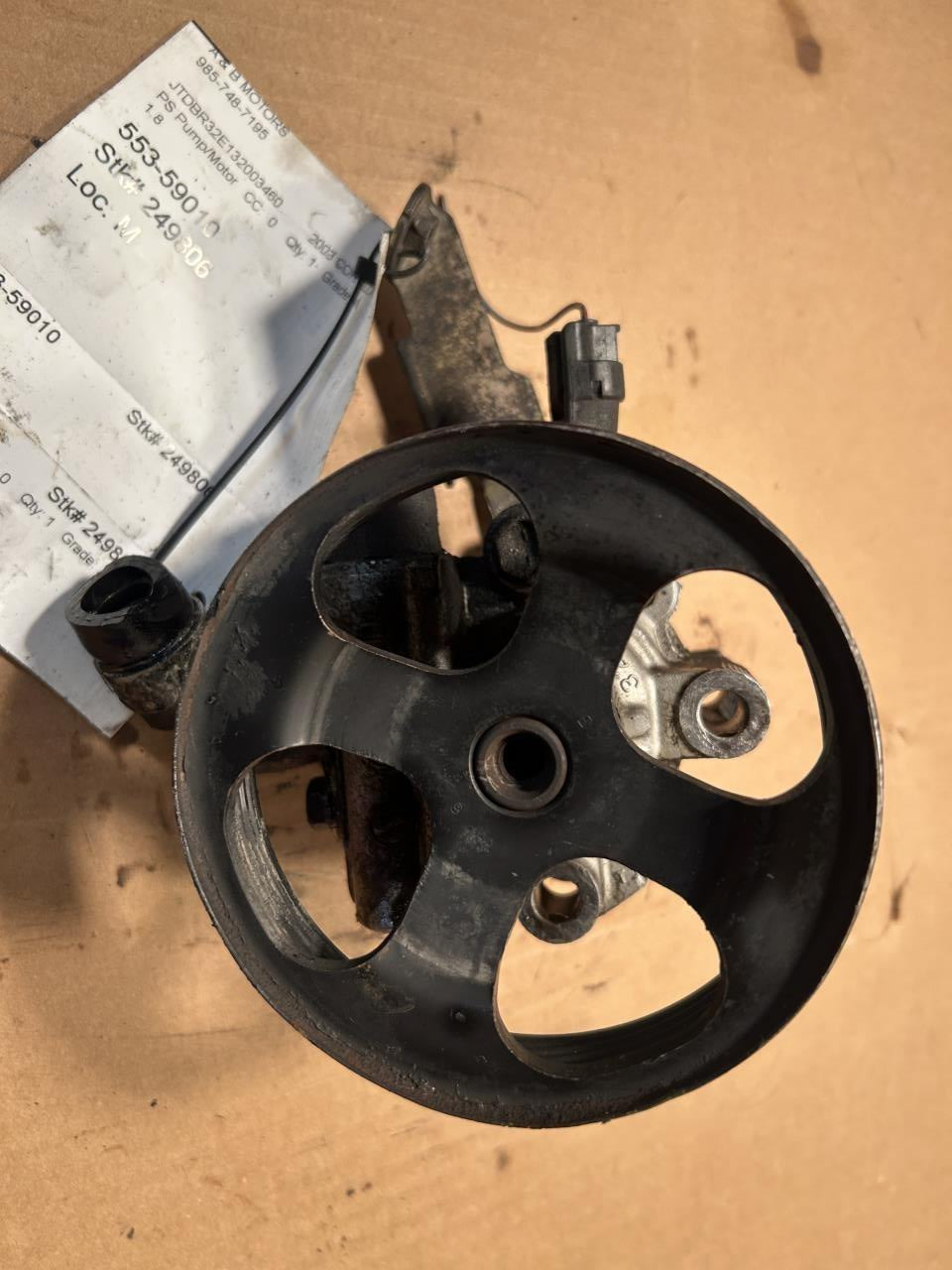 2003 thru 2008 Toyota Corolla, Toyota Matrix Power Steering Pump 1ZZFE engine