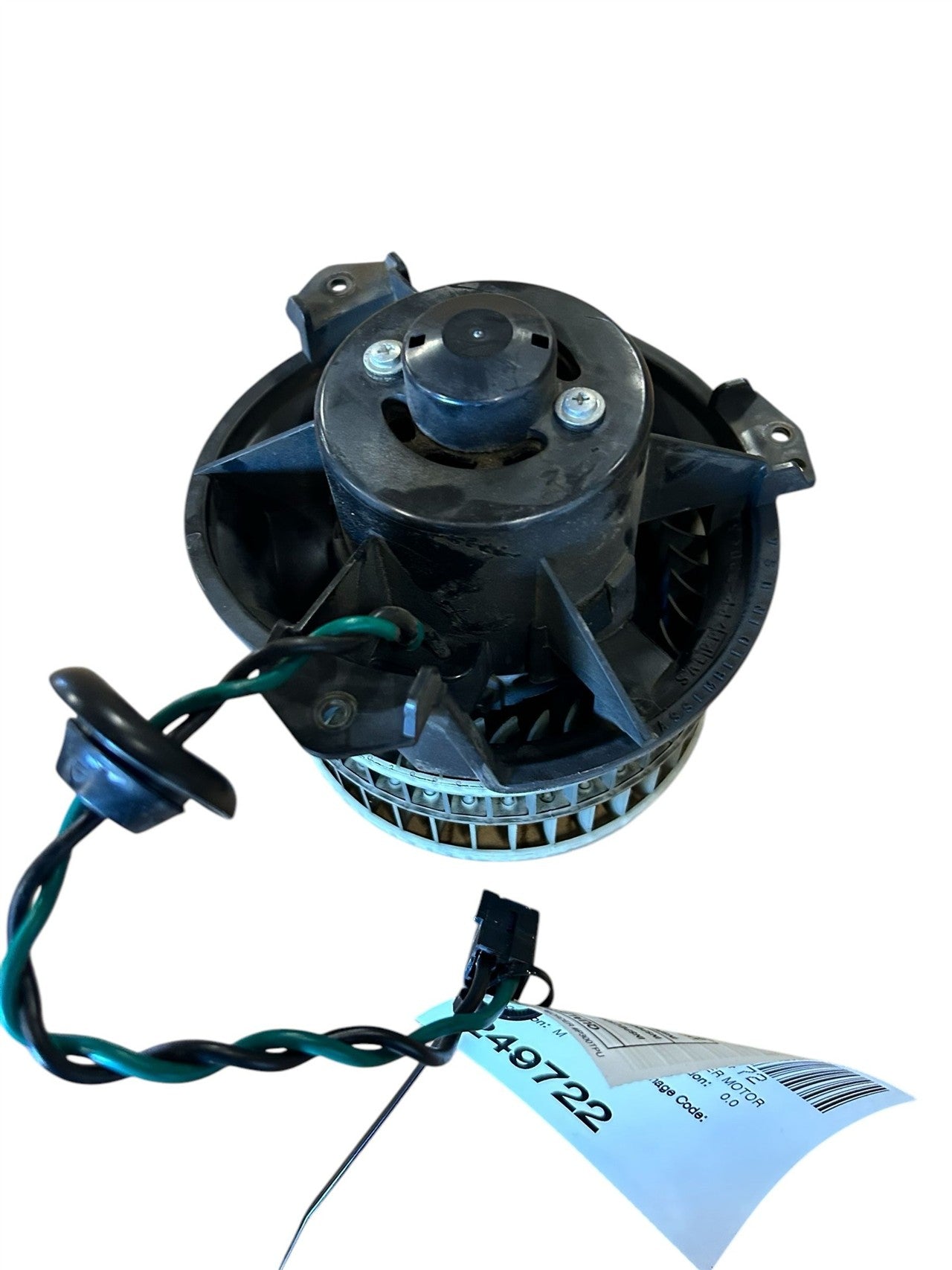 2001 thru 2008 Chrysler Town and Country, Dodge Caravan, Chrysler Pacifica, Jeep Voyager Blower Motor front
