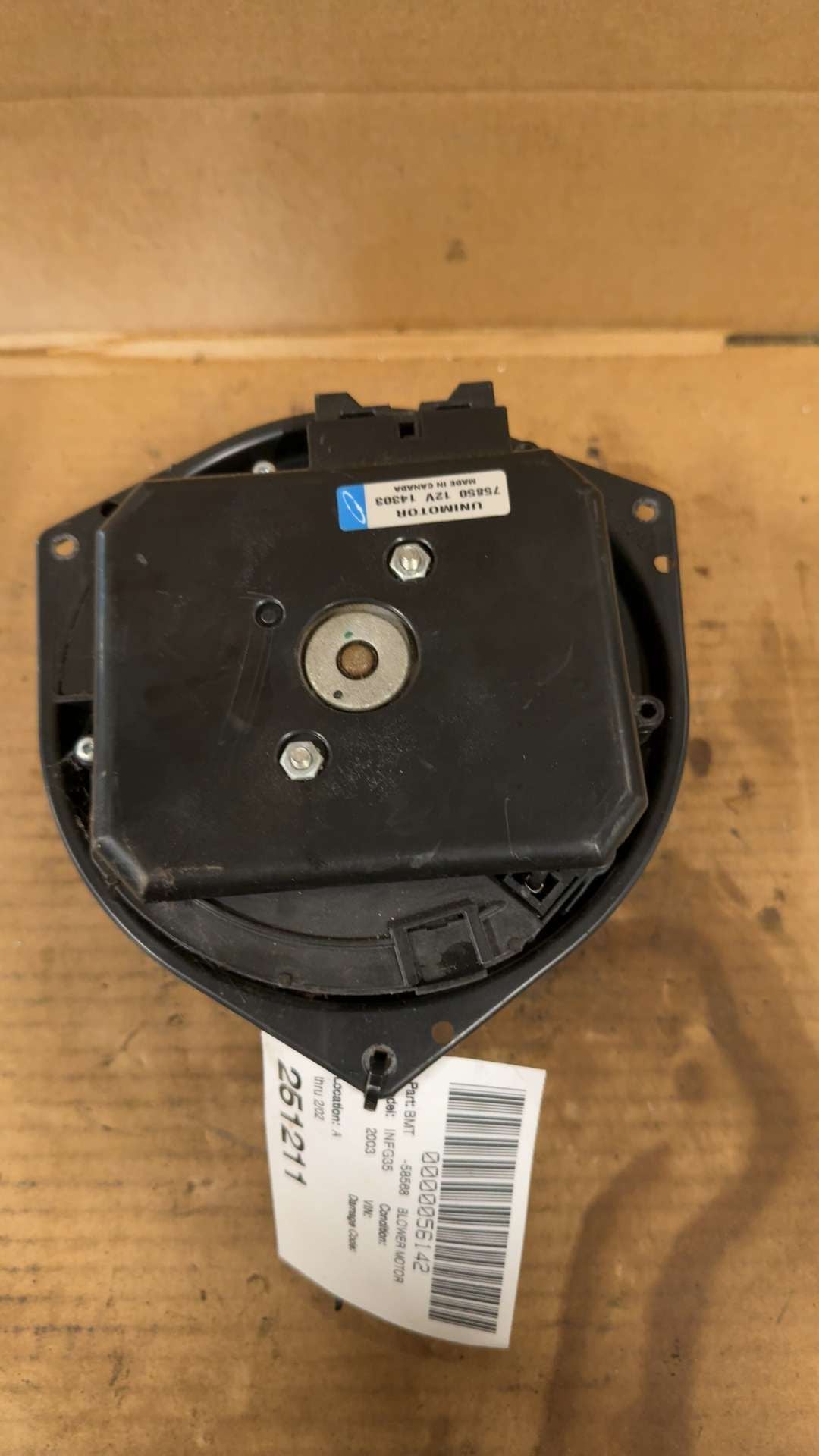 2002 2003 Infiniti Q45, Infiniti G35 Blower Motor