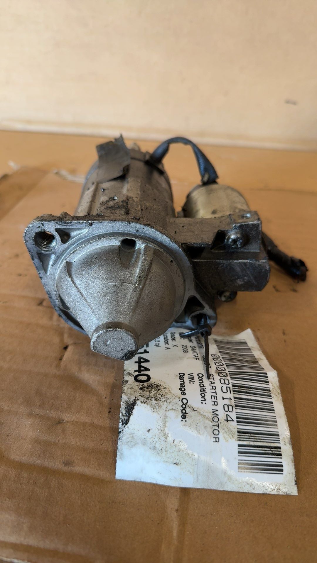2006 thru 2012 KIA Rondo, KIA Optima, KIA Magentis, Hyundai Santa FE Engine Starter Motor 2.7L 6 Cylinder