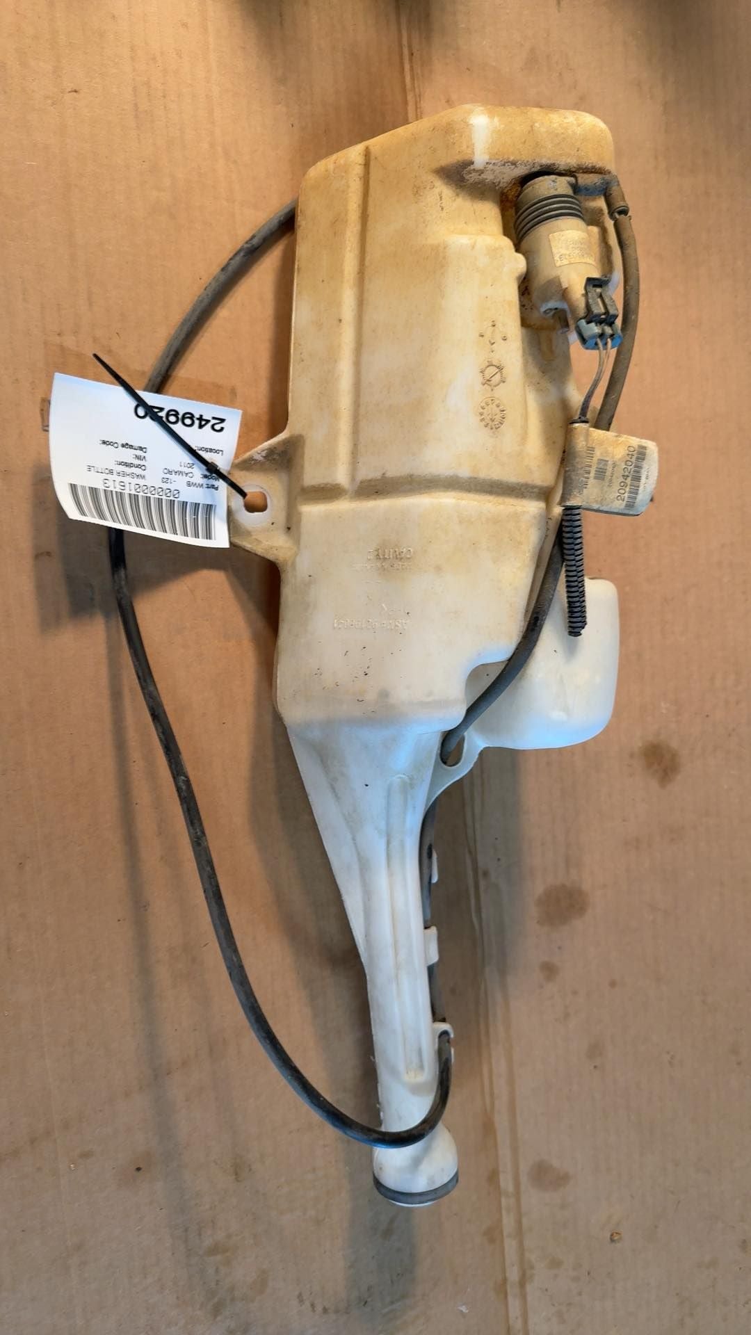 2010 thru 2015 Chevrolet Camaro Wash Reservoir Assembly