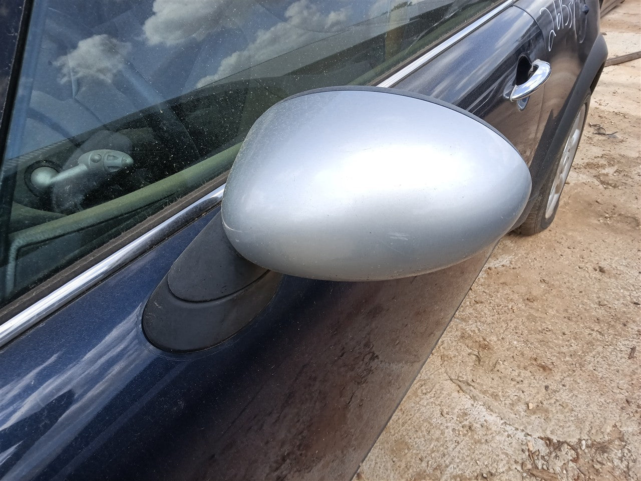 2002 thru 2008 Mini Cooper Left Driver Side View Door Mirror Power manual folding L