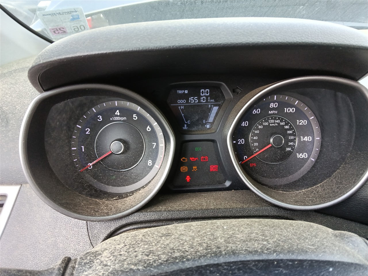 2013 Hyundai Elantra Speedometer Instrument Gauge Cluster Sdn MPH US market built AT