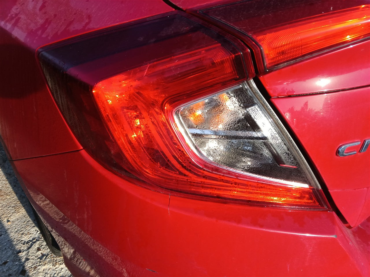 2016 thru 2021 Honda Civic Driver Side Left Tail Light Lamp Assembly Sedan quarter mounted L