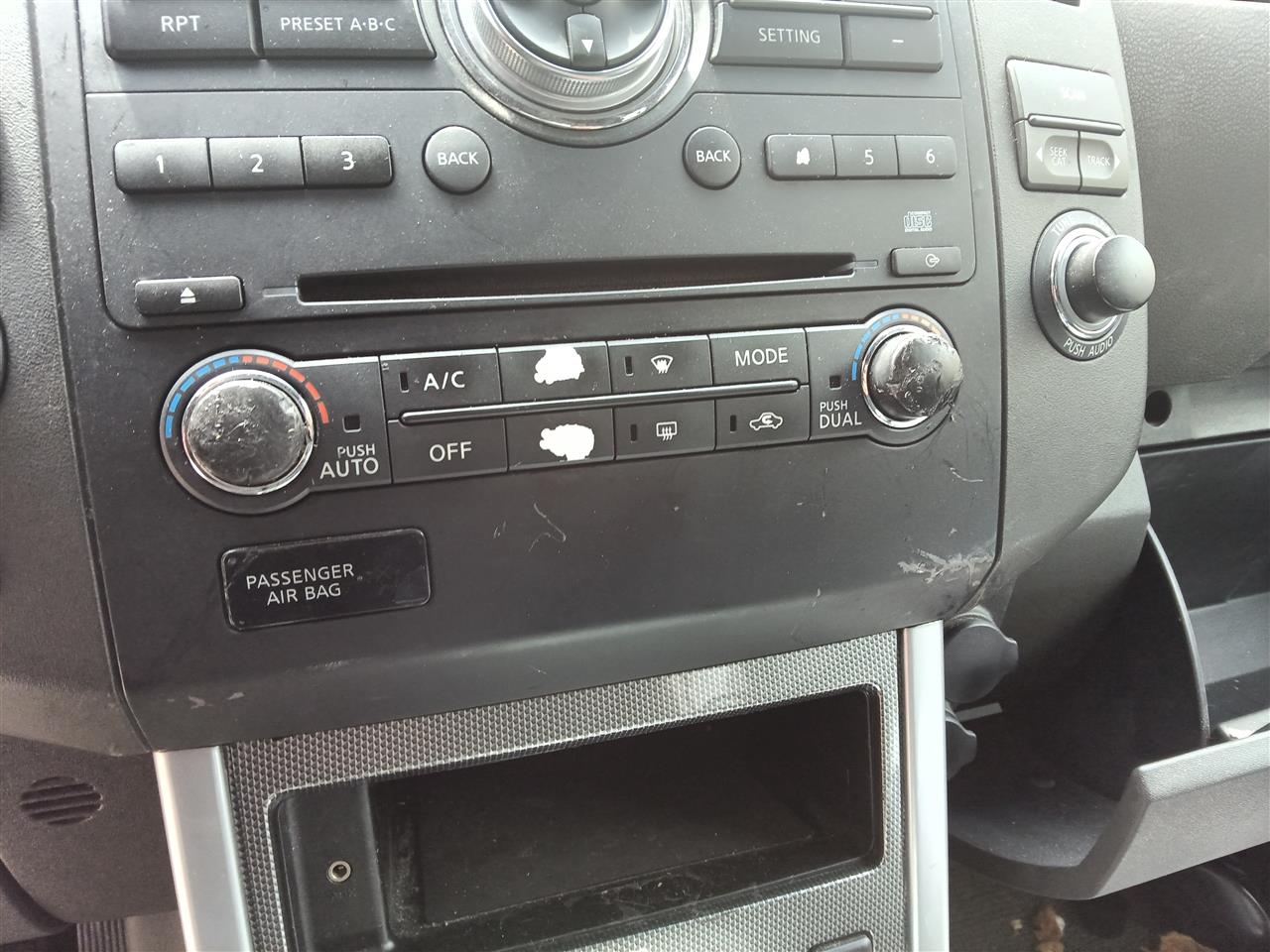 2008 Nissan Pathfinder AC Heater Temperature Climate Control Unit front without navigation system