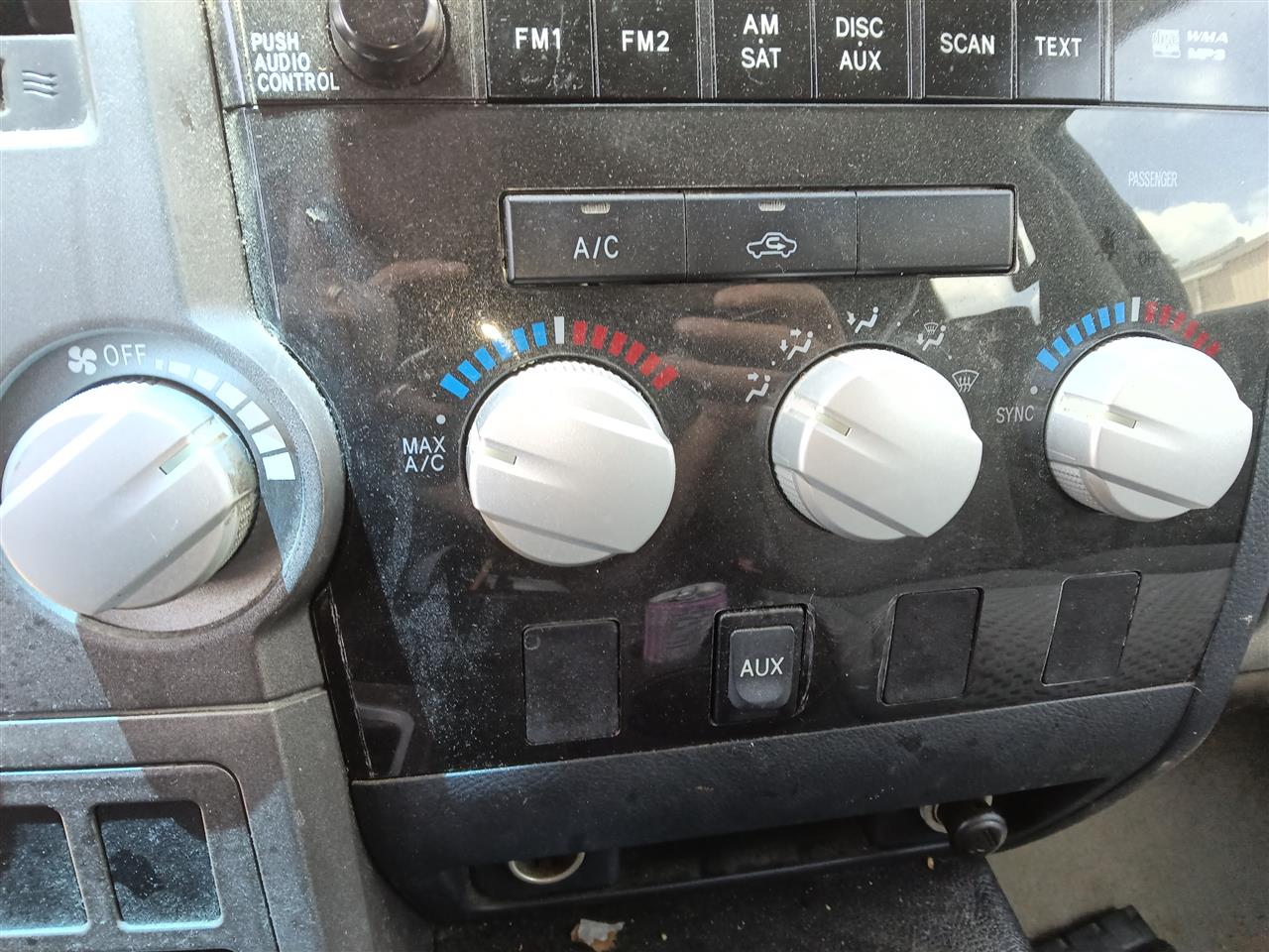 2010 2011 2012 Toyota Tundra AC Heater Temperature Climate Control Unit without Crew Cab exc Limited power mirror