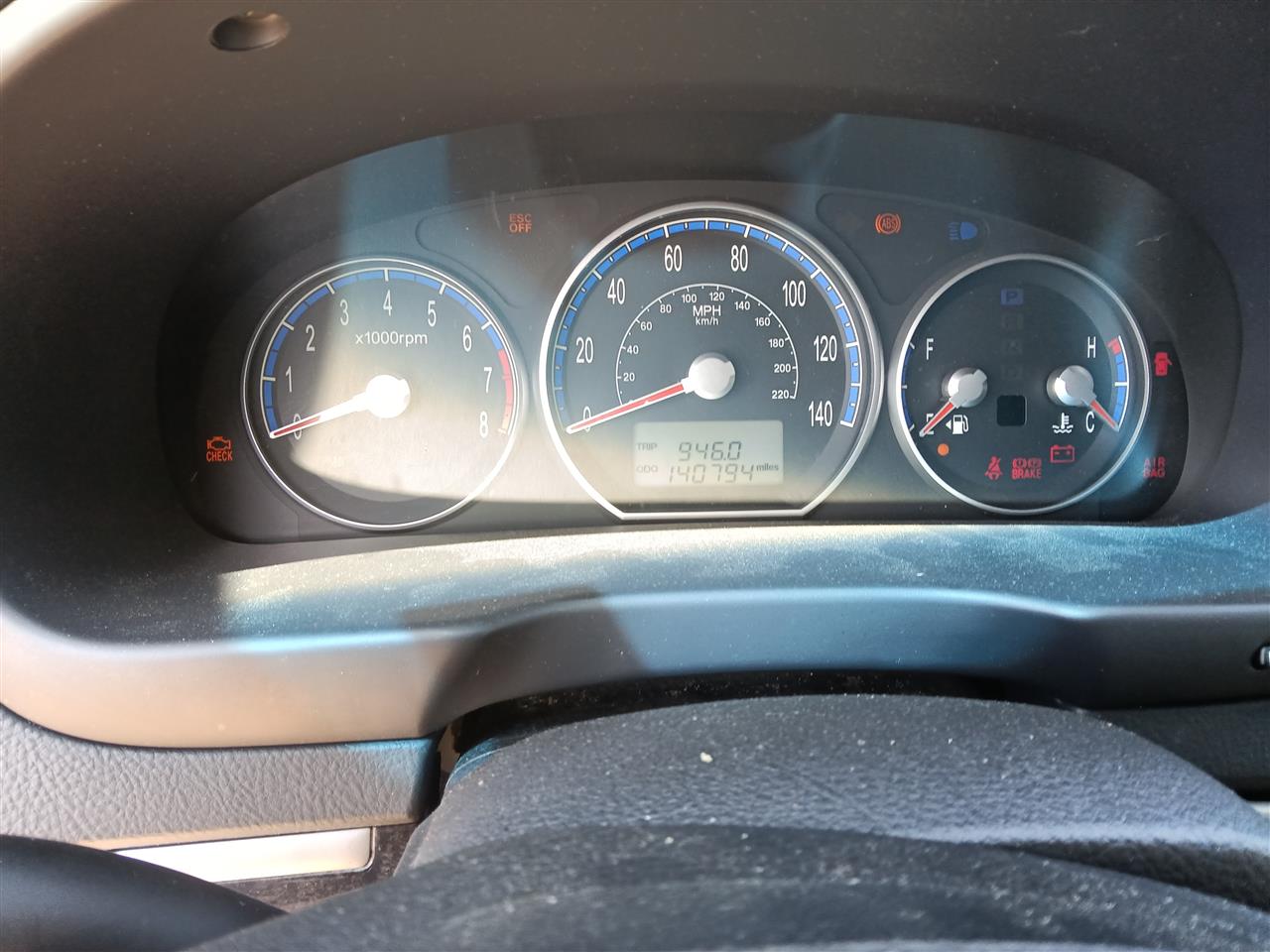 2009 Hyundai Santa FE Speedometer Instrument Gauge Cluster MPH opt 94M0A3 3.3L