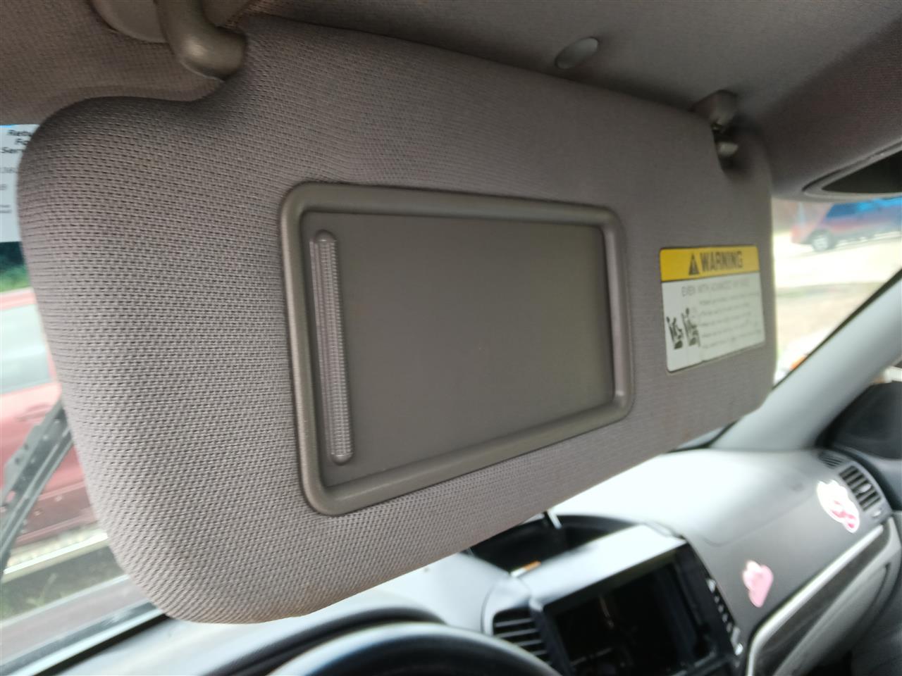 2007 2008 2009 Hyundai Santa FE Driver Side Left Sun Visor illuminated with sunroof L