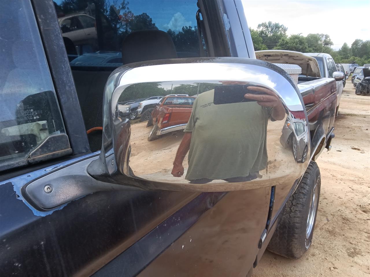 1992 thru 1997 Ford F250, Ford F350, Ford F450, Ford Bronco and 1 more Left Driver Side View Door Mirror Manual pedestal