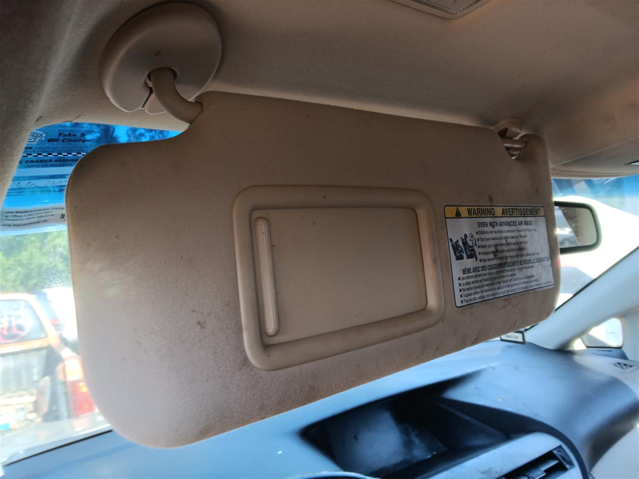 2010 thru 2015 Lexus RX350, Lexus RX450H Driver Side Left Sun Visor illuminated L