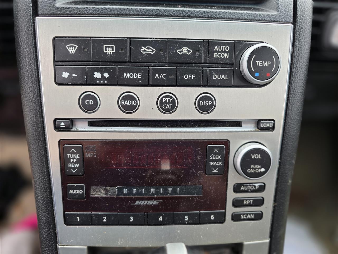 2005 2006 2007 Infiniti G35 AC Heater Temperature Climate Control Unit
