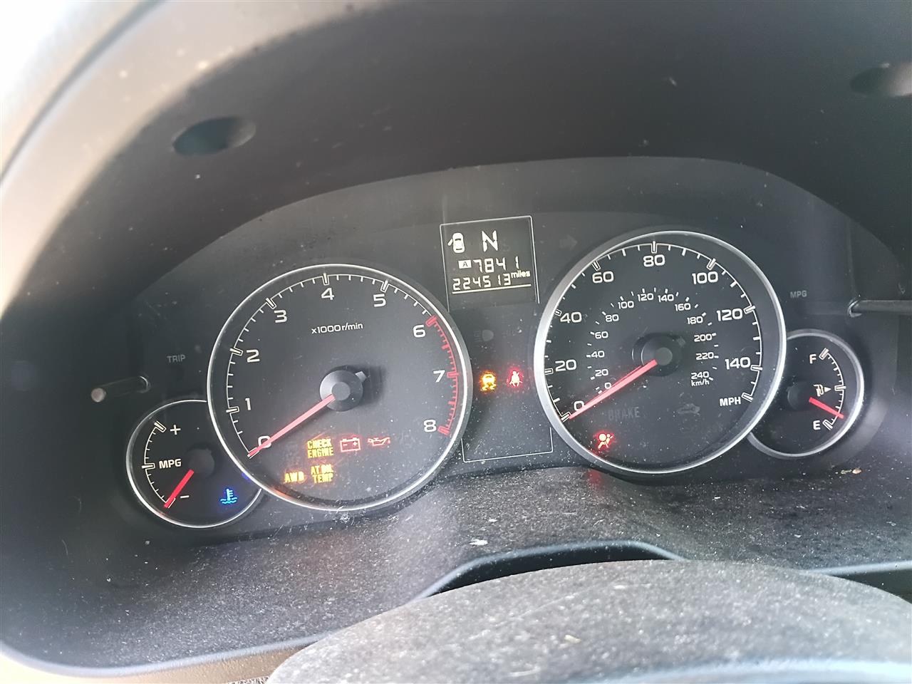2013 2014 Subaru Legacy Speedometer Instrument Gauge Cluster US market 2.5L AT CVT without pre crash system