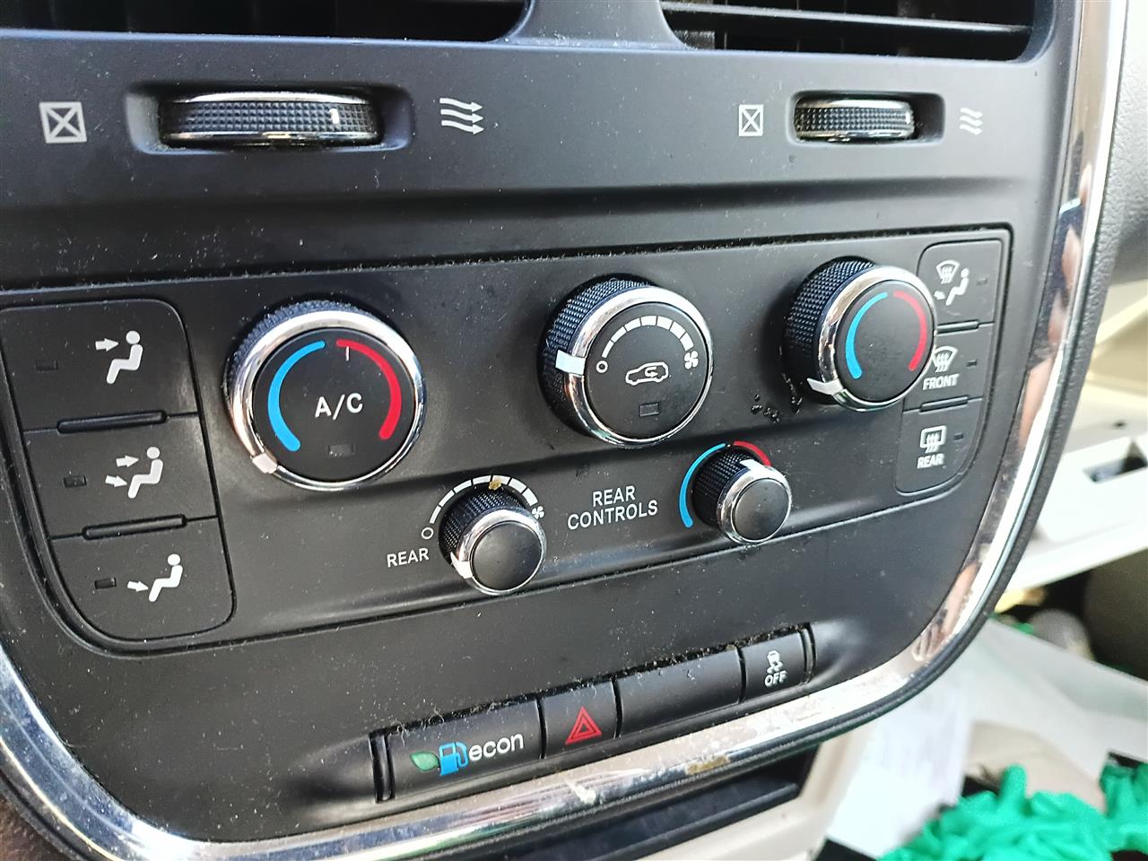 2011 thru 2020 Dodge Caravan AC Heater Temperature Climate Control Unit front dash mounted 3 zone driver passenger and rear