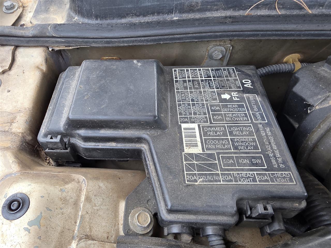 1995 Honda Accord Engine Bay Fuse Box Relay Panel