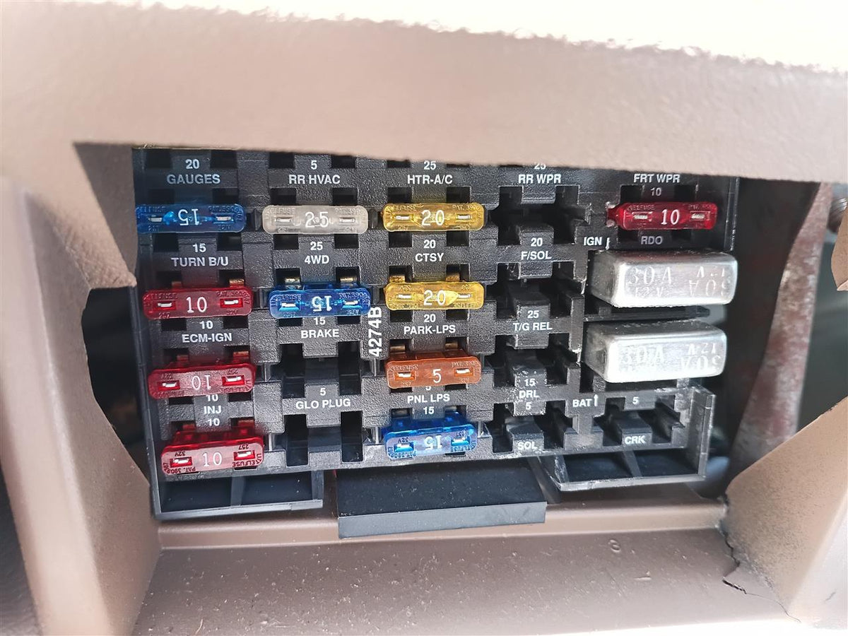 Used OEM Cabin Interior Fuse Box Relay Panel from 1994 Chevrolet 1500
