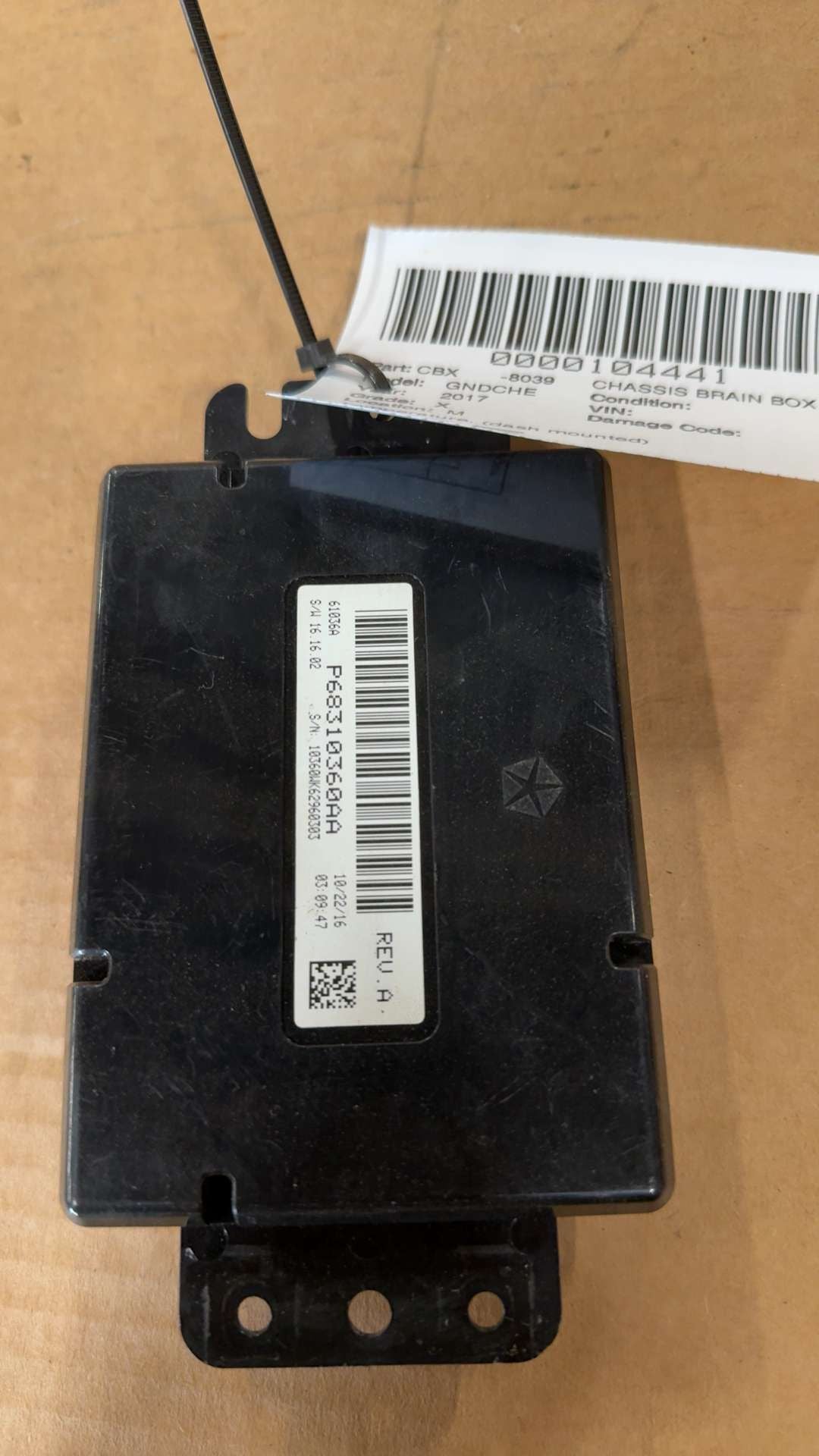 2014 2015 2016 2017 Jeep Grand Cherokee Chassis Cont MOD Temperature dash mounted