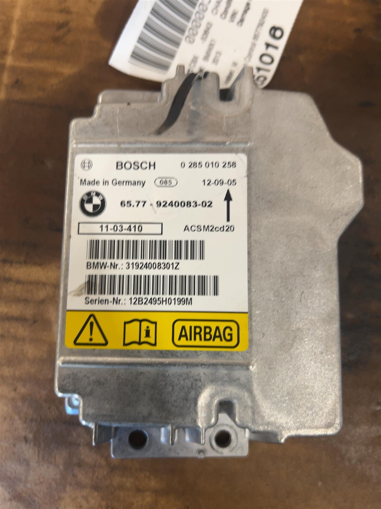 2007 thru 2014 BMW X5, BMW X6, BMW 128I, BMW 135I and 3 more Chassis Cont MOD Air Bag