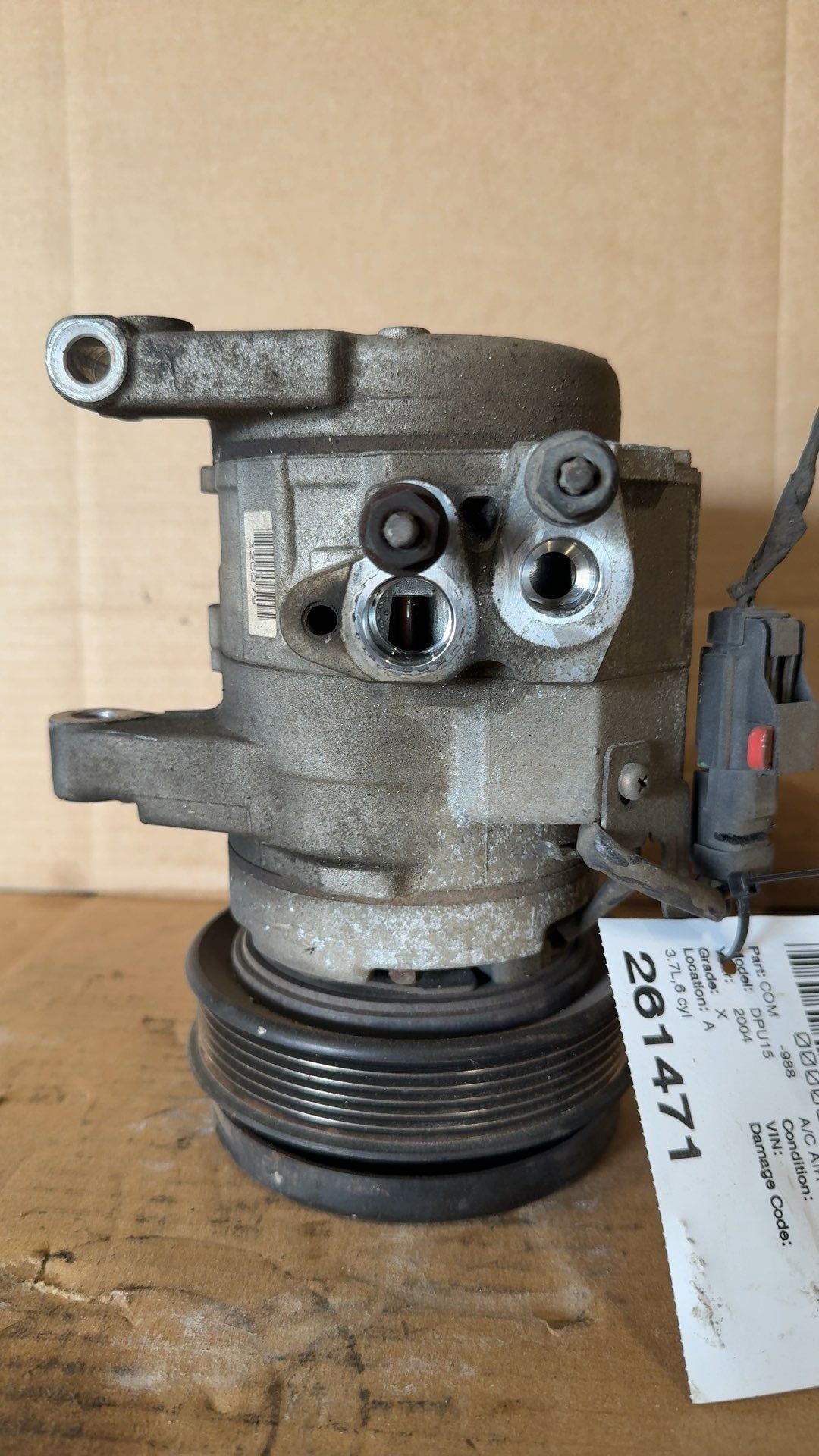 2004 2005 2006 2007 Dodge 1500 AC Air Conditioning Compressor 3.7L 6 Cylinder