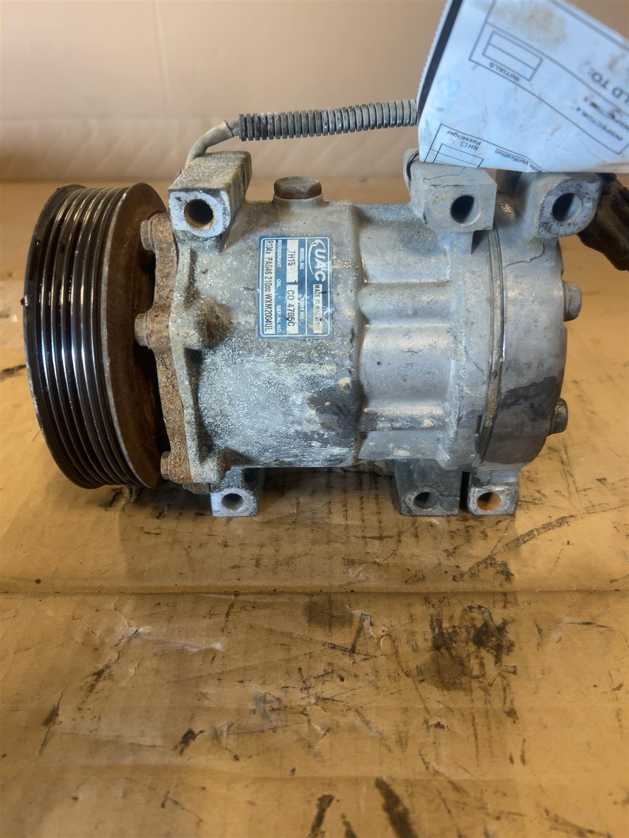 1997 thru 2002 Dodge 2500, Dodge 3500, Dodge Dakota, Dodge 1500 AC Air Conditioning Compressor 5.9L