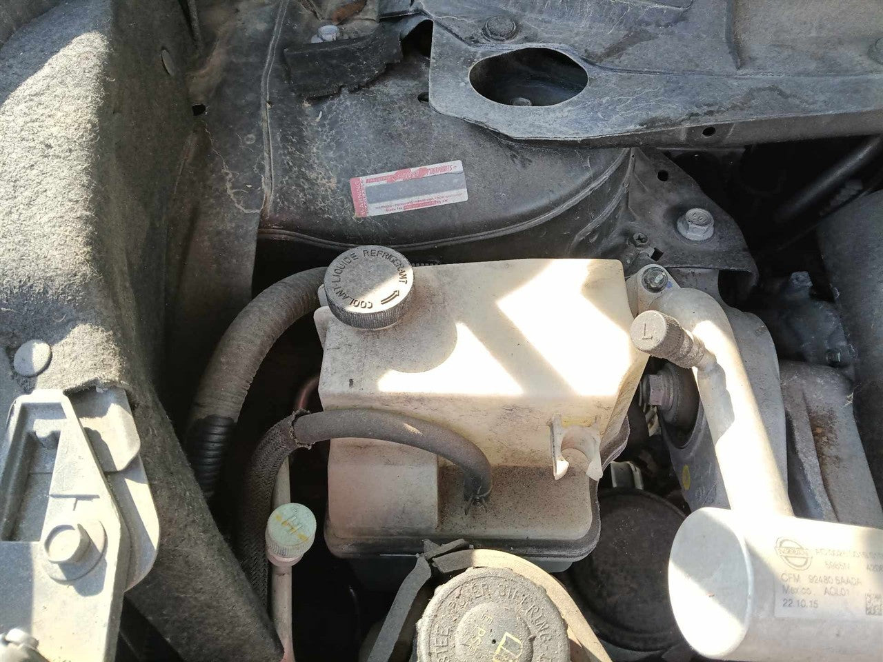 2015 thru 2024 Nissan Murano Coolant Overflow Reservoir Tank