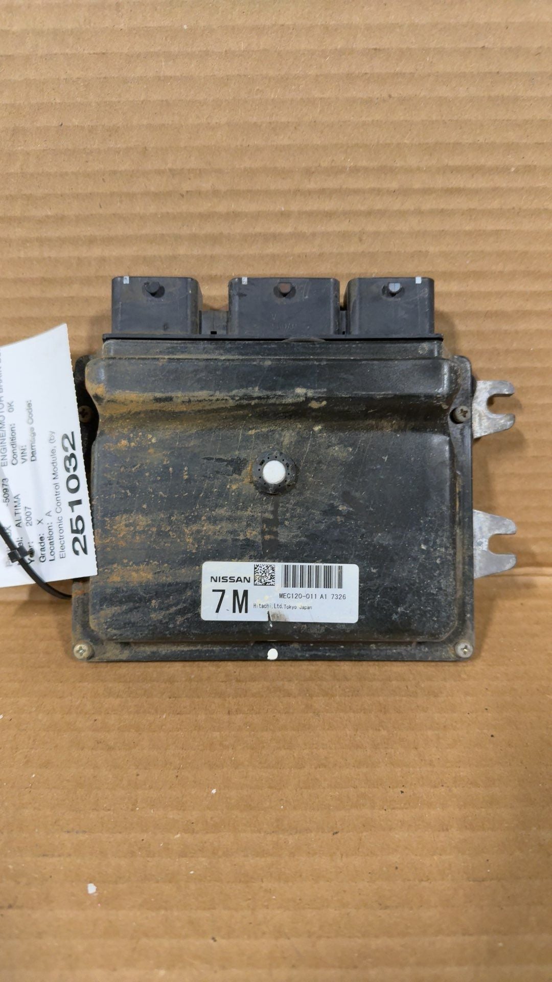 2007 Nissan Altima Engine Control Module ECU ECM PCM Electronic by battery tray