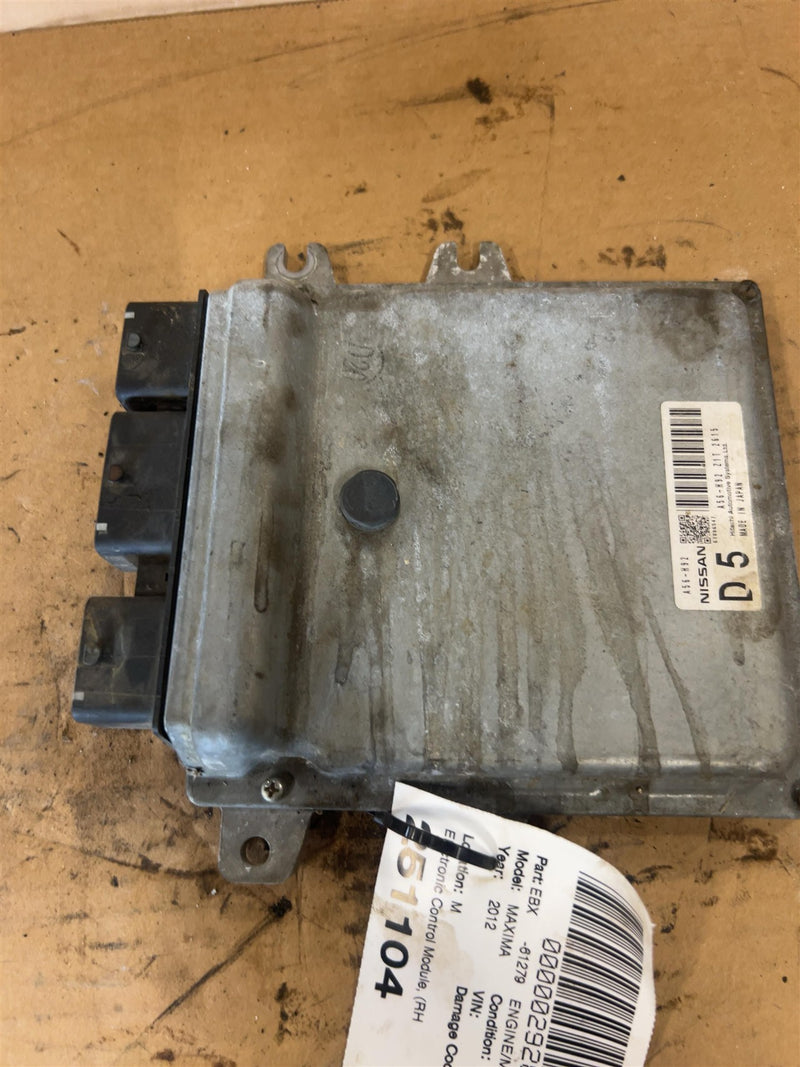 2012 2013 Nissan Maxima Engine Control Module ECU ECM PCM Electronic RH inner fender AT CVT