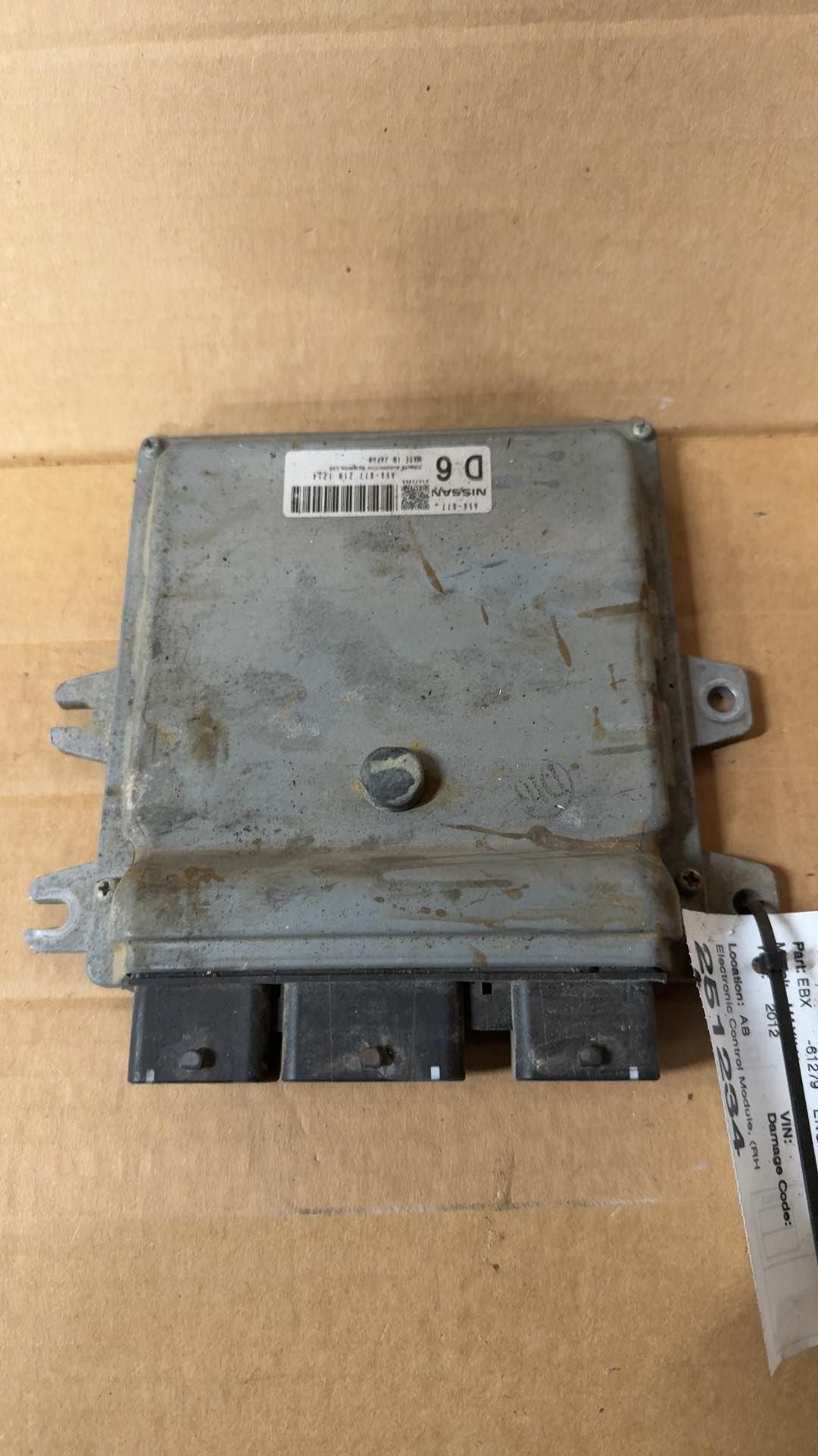 2012 2013 Nissan Maxima Engine Control Module ECU ECM PCM Electronic RH inner fender AT CVT