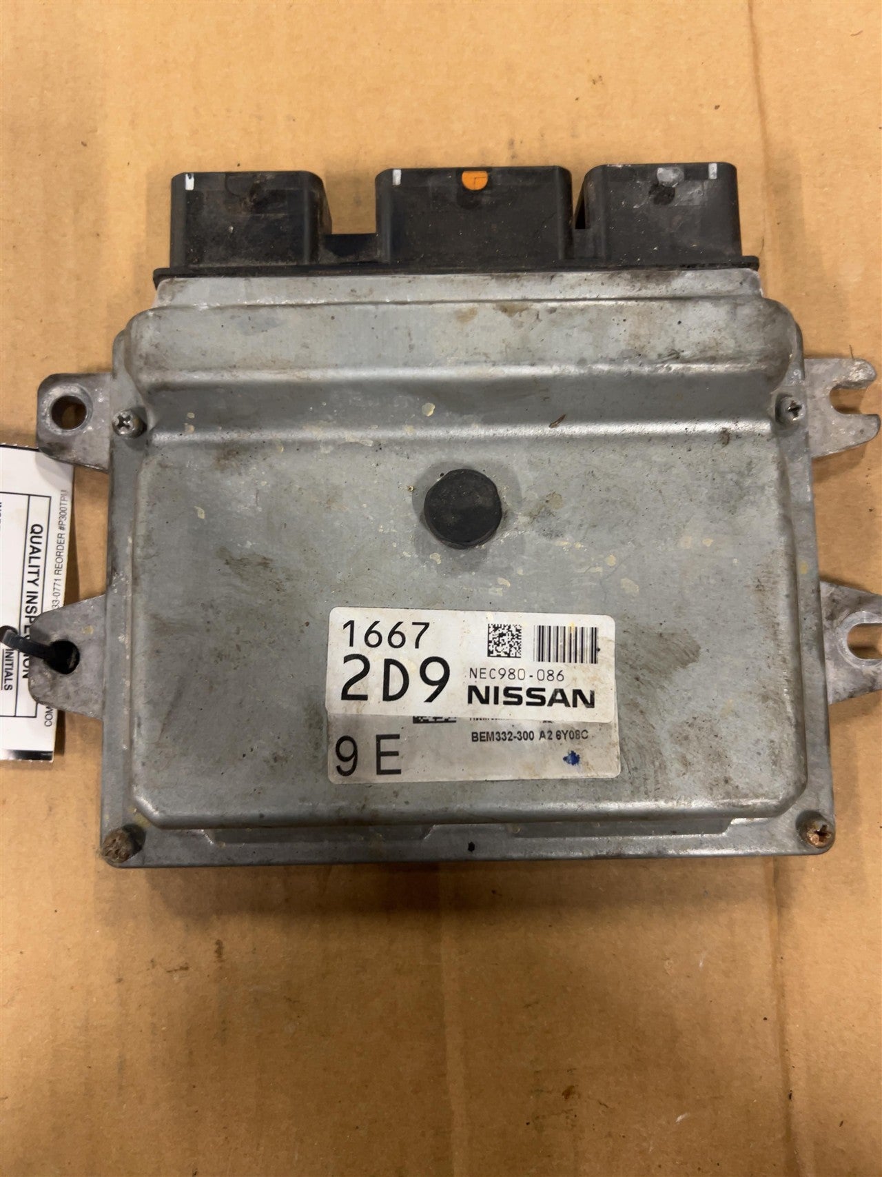 2014 thru 2018 Nissan Versa, Nissan Worldwide Micra Engine Control Module ECU ECM PCM Electronic 1.6L LH strut tower