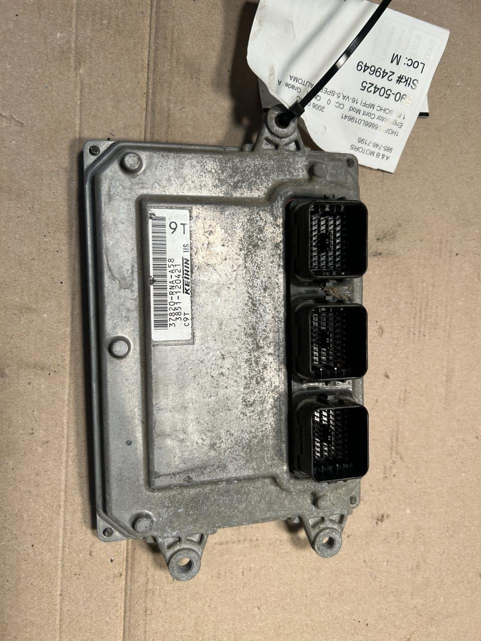 2006 2007 2008 Honda Civic Engine Control Module ECU ECM PCM 1.8L Electronic gasoline behind battery tray