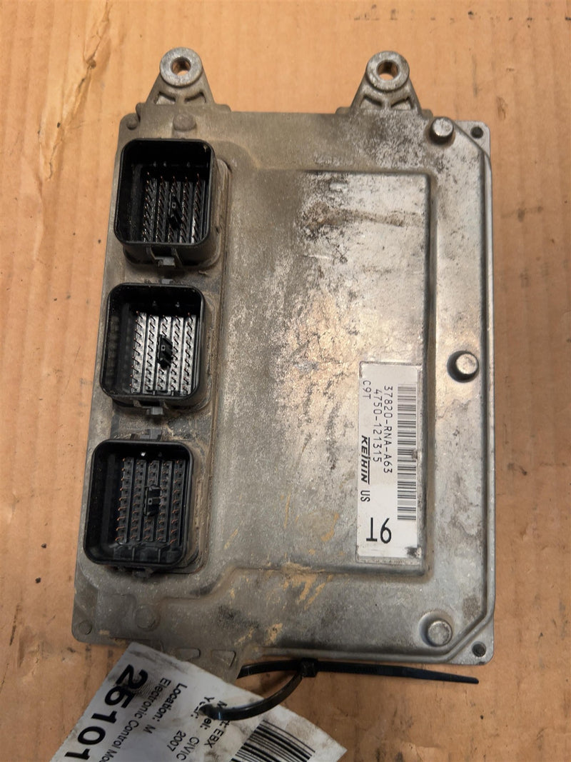 2006 2007 2008 Honda Civic Engine Control Module ECU ECM PCM Electronic gasoline behind battery tray