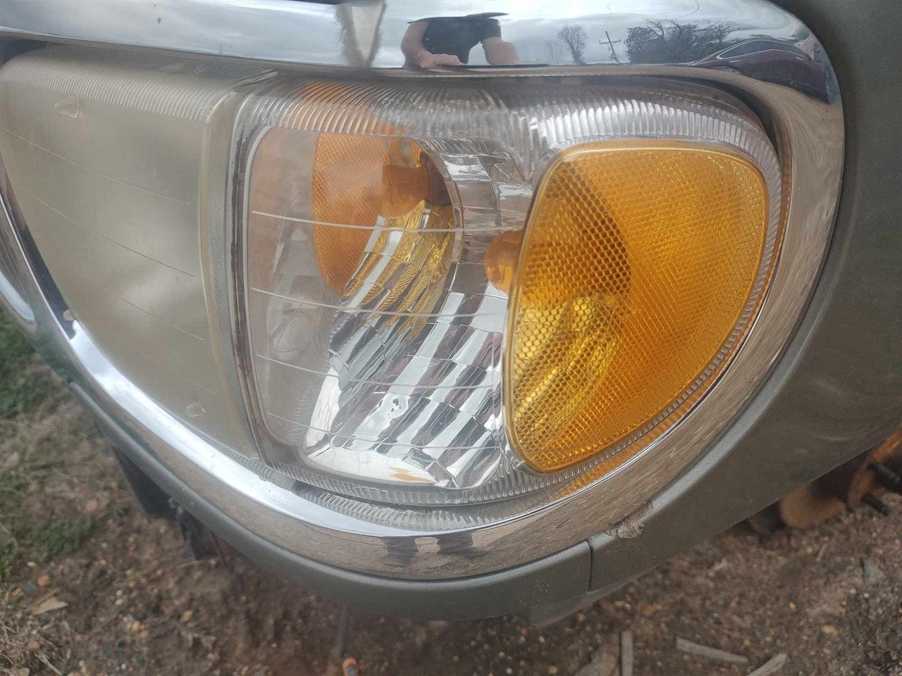 1998 1999 2000 2001 Mercury Mountaineer Driver Side Left Front Lamp Park Turn Signal outer headlamp mounted L