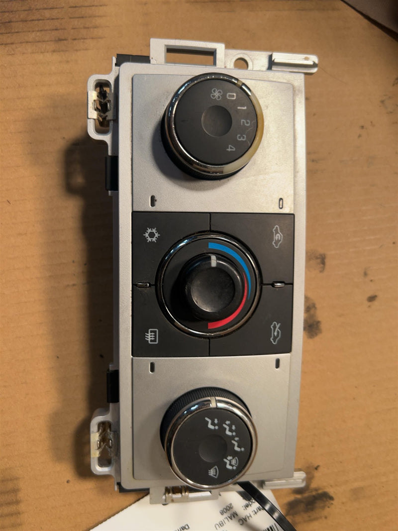 2008 thru 2012 Chevrolet Malibu AC Heater Temperature Climate Control Unit