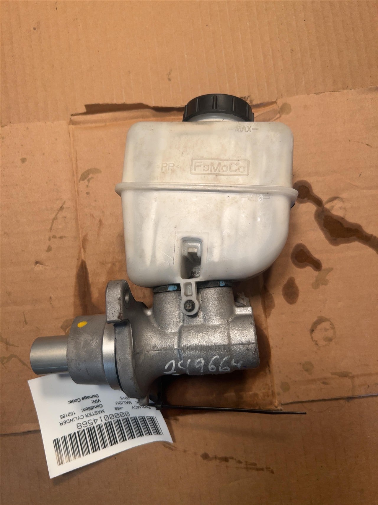 2011 thru 2017 Buick Regal, Buick Lacrosse, Chevrolet Malibu, Chevrolet Orlando Brake Master CYL VIN 1 4th digit Limited