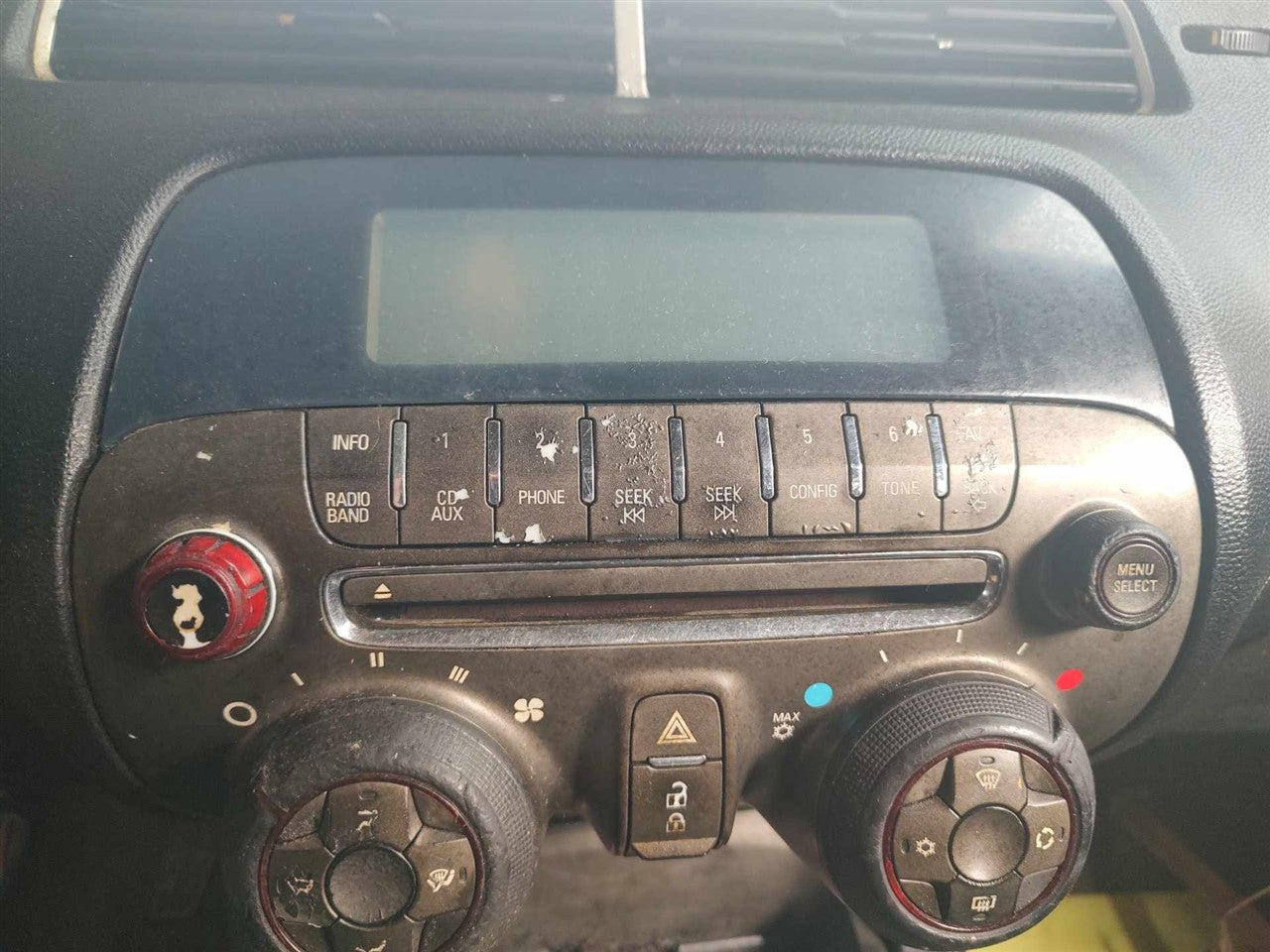 2010 thru 2015 Chevrolet Camaro Radio Stereo Audio Head Unit control panel