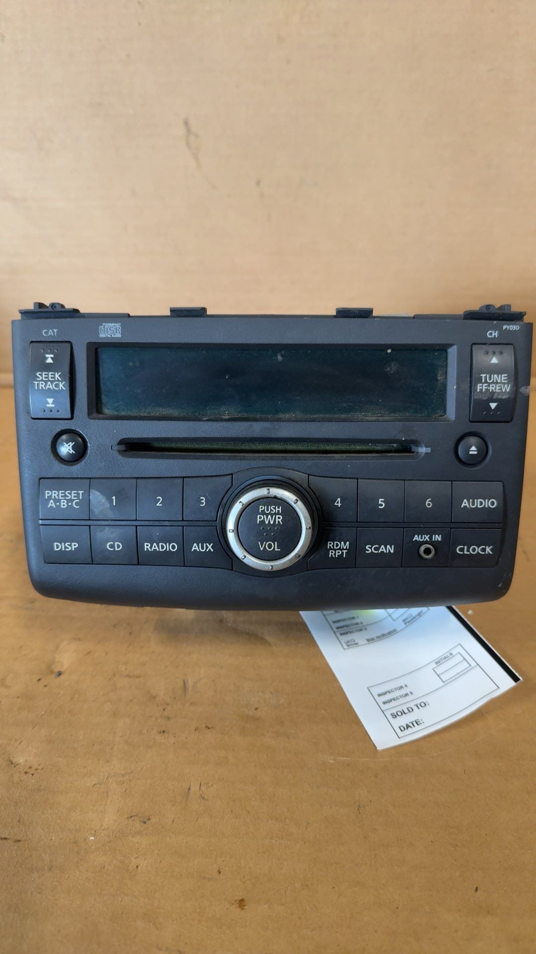 2008 Nissan Rogue Radio Stereo Audio Head Unit receiver AM FM CD single disc