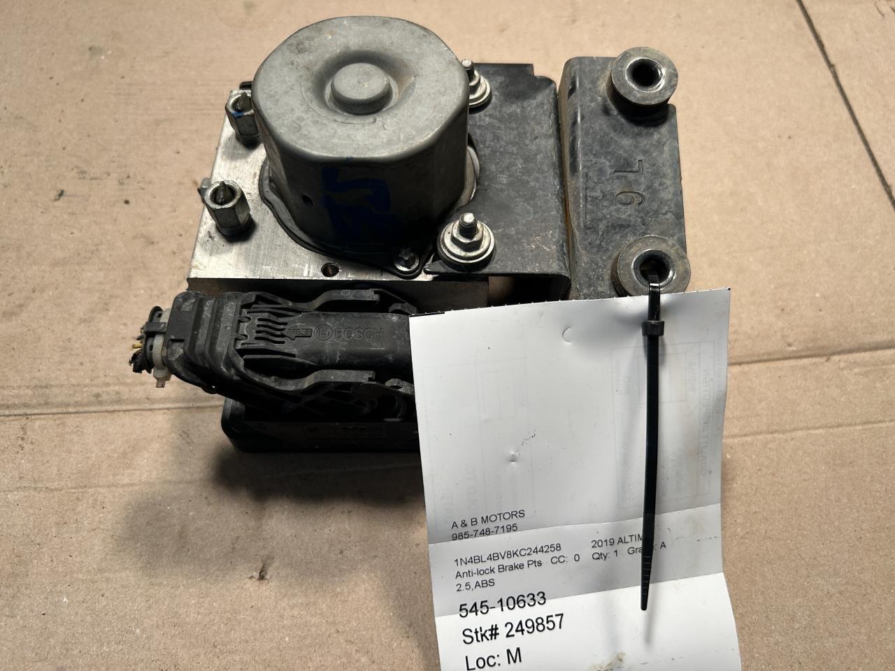 2019 2020 Nissan Altima ABS Anti Lock Brake Pump Control Module assembly without adaptive cruise