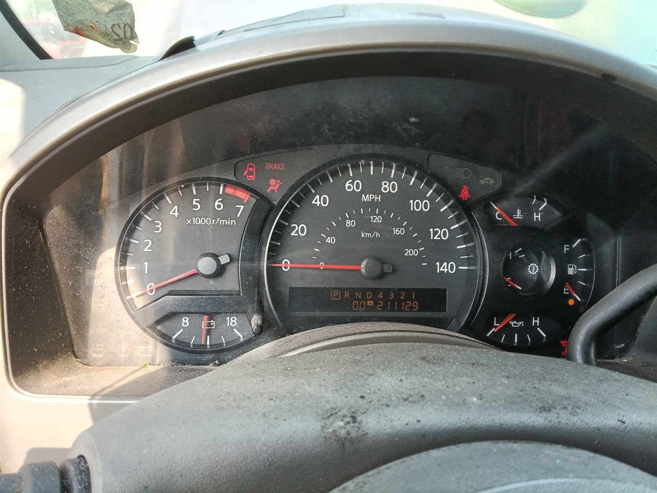 2006 Nissan Titan Speedometer Instrument Gauge Cluster MPH column shift