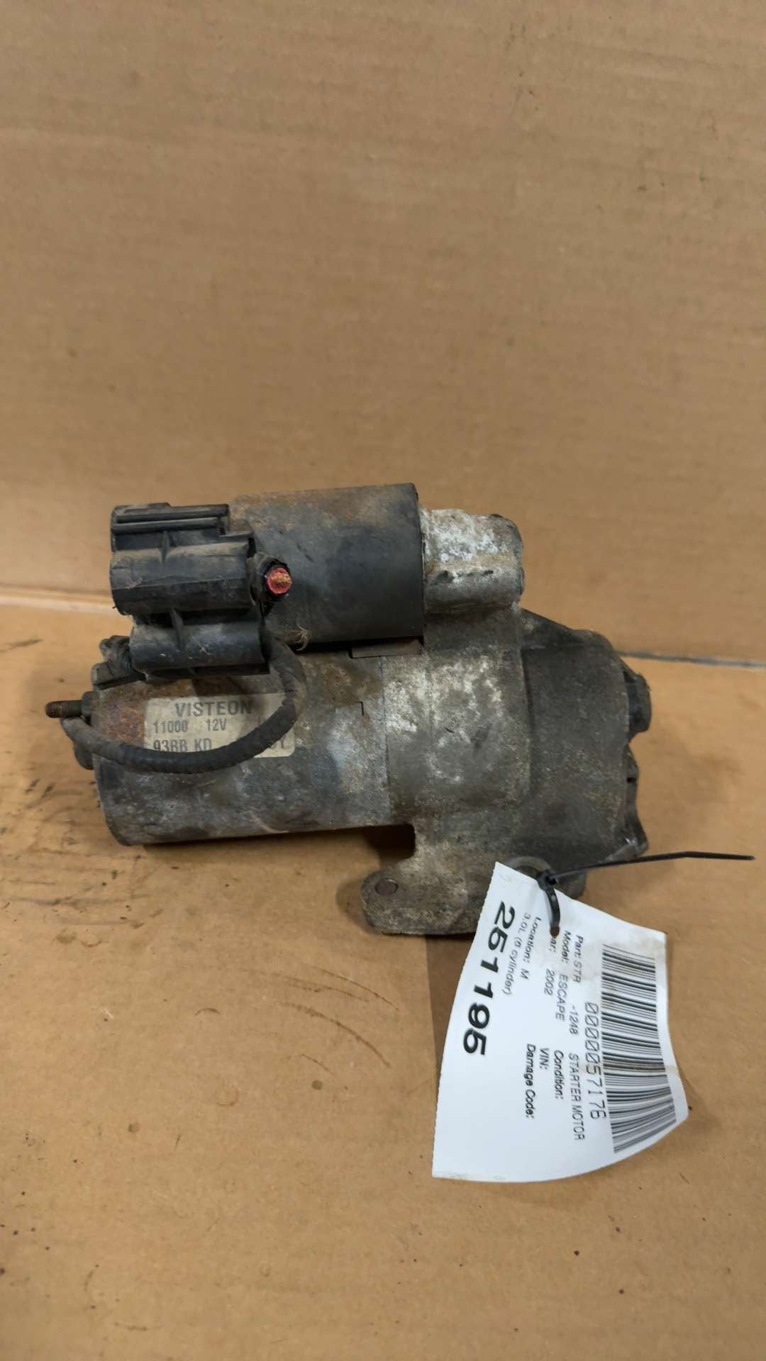 2000 thru 2004 Ford Escape, Mazda Tribute, Mercury Cougar Engine Starter Motor 3.0L