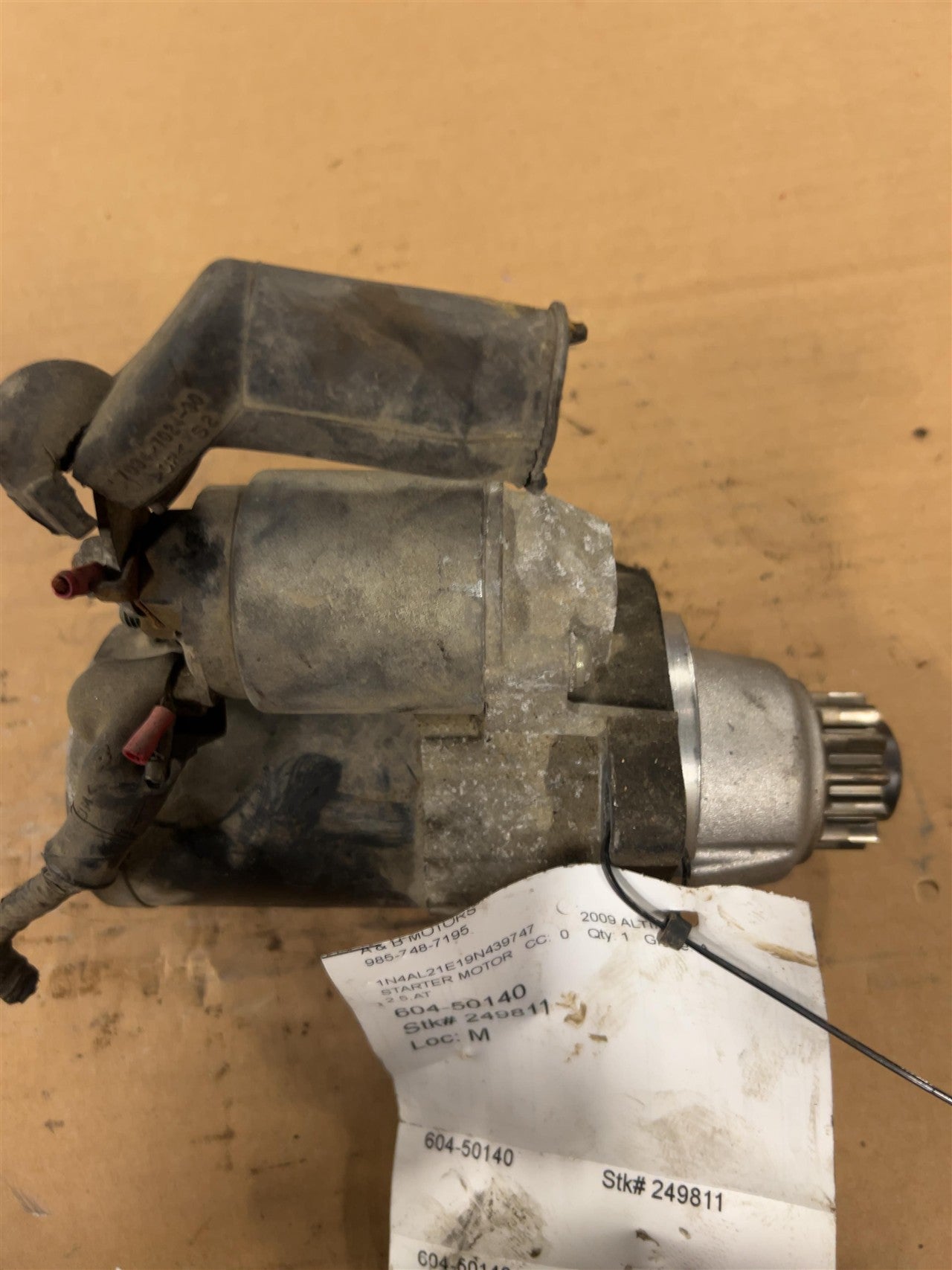 2007 thru 2013 Nissan Altima Engine Starter Motor 2.5L AT 4 cylinder