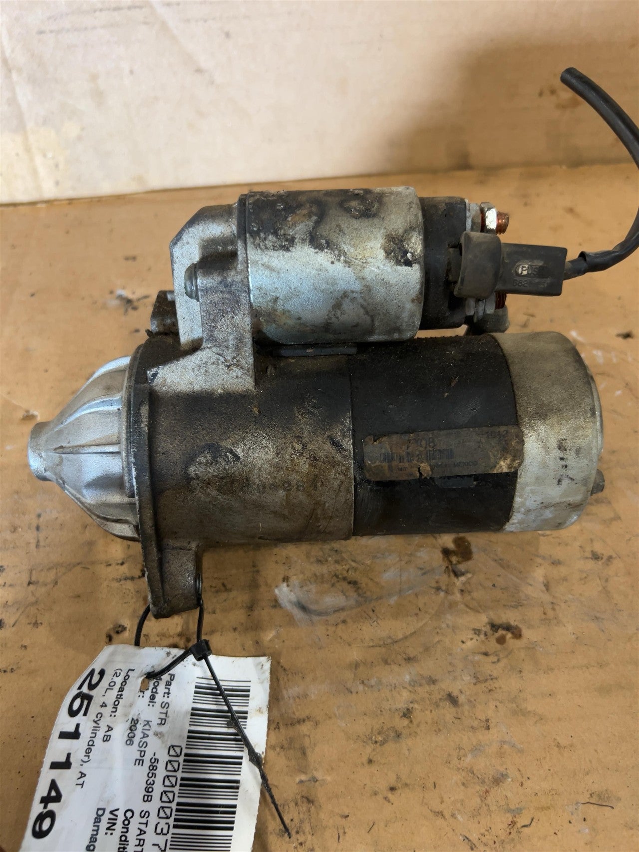 1996 thru 2009 Hyundai Elantra, Hyundai Tiburon, Hyundai Tucson, KIA Spectra Engine Starter Motor 2.0L AT